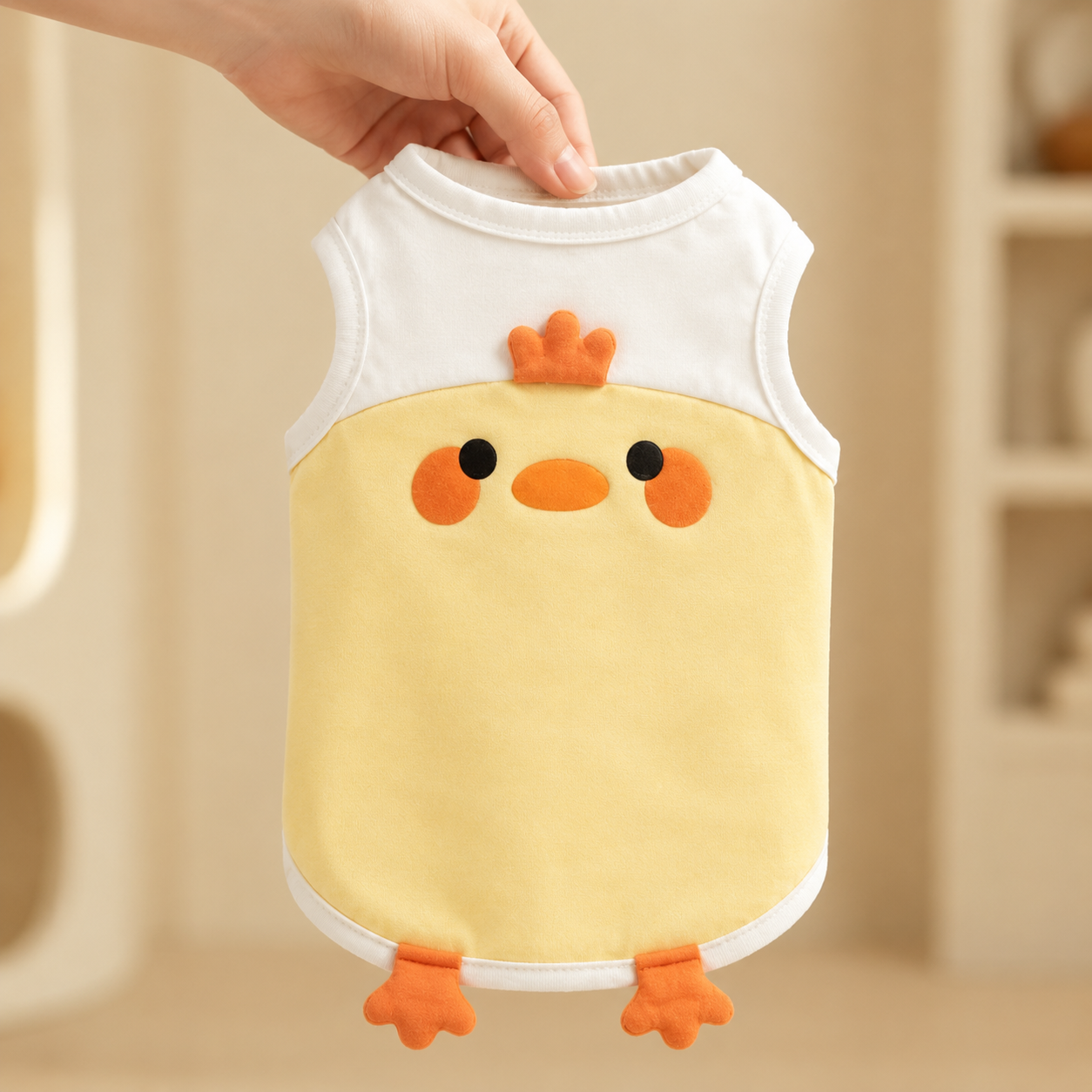 Playful Animal Sleeveless Dog Top | All-Season Polyester | For Medium and Larger Dogs