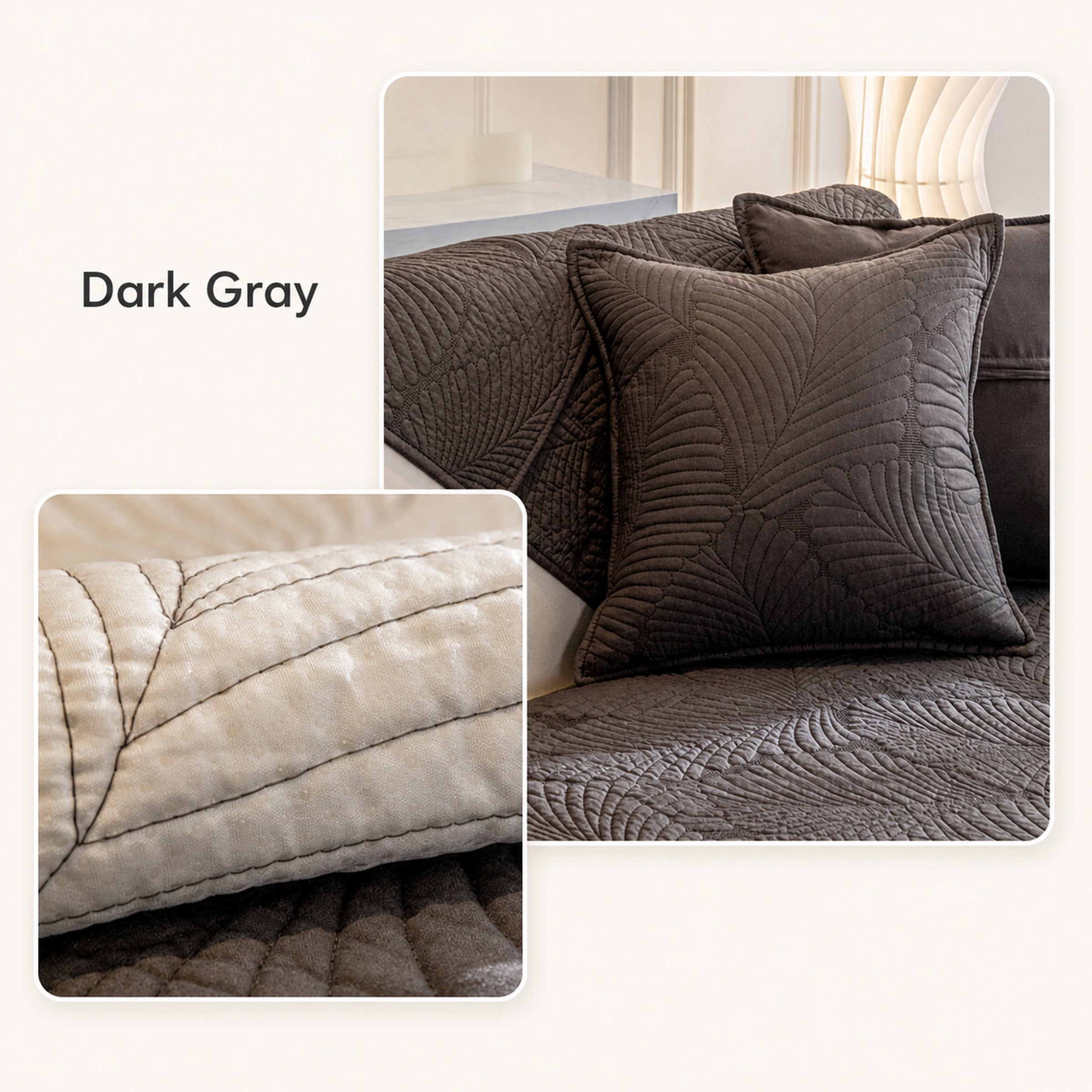 Leaf Cotton Sofa Protector | Scratch-Resistant Non-Slip Washable Cover