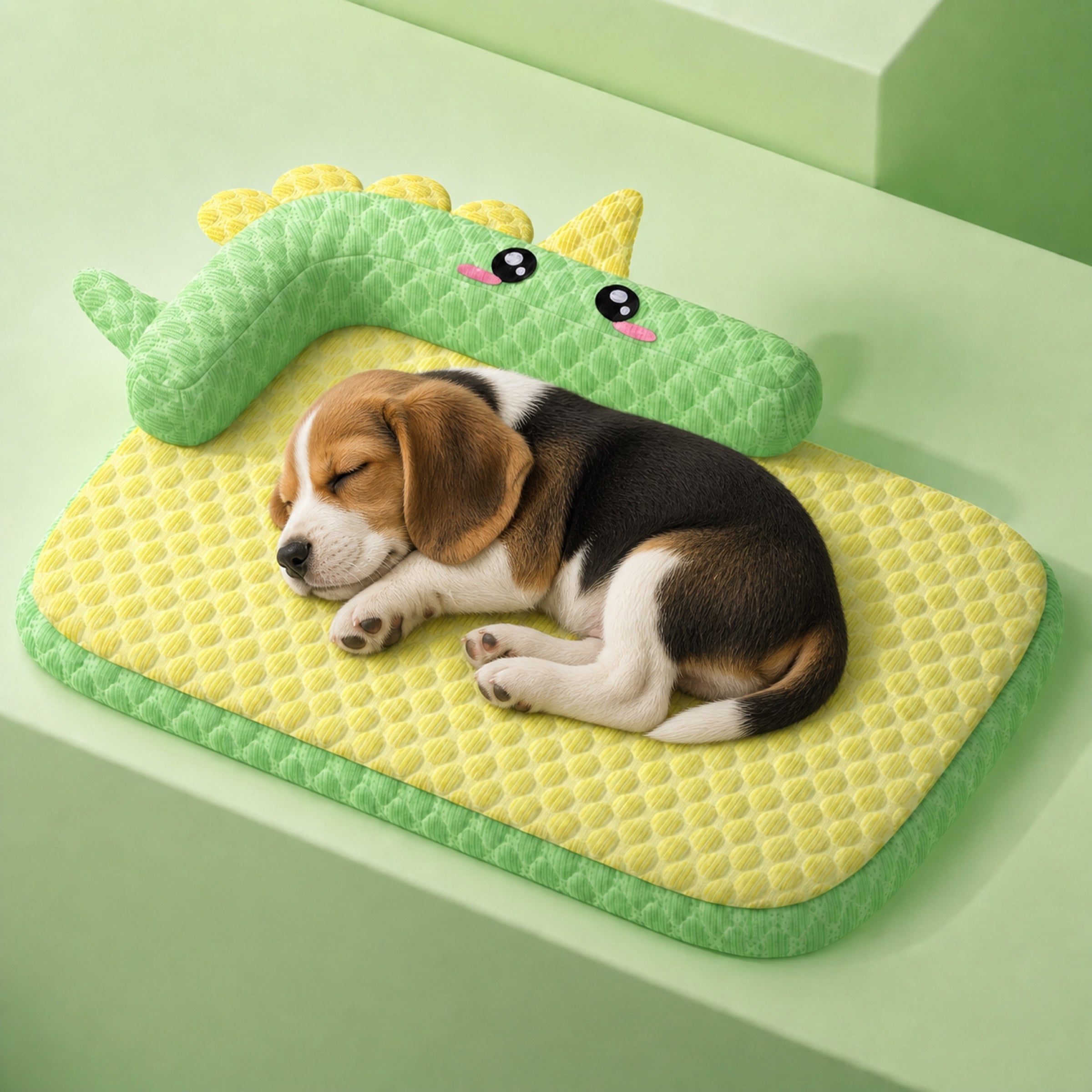 Cooling Dog Mat | Washable Breathable Fabric | Cushioned Summer Pet Bed