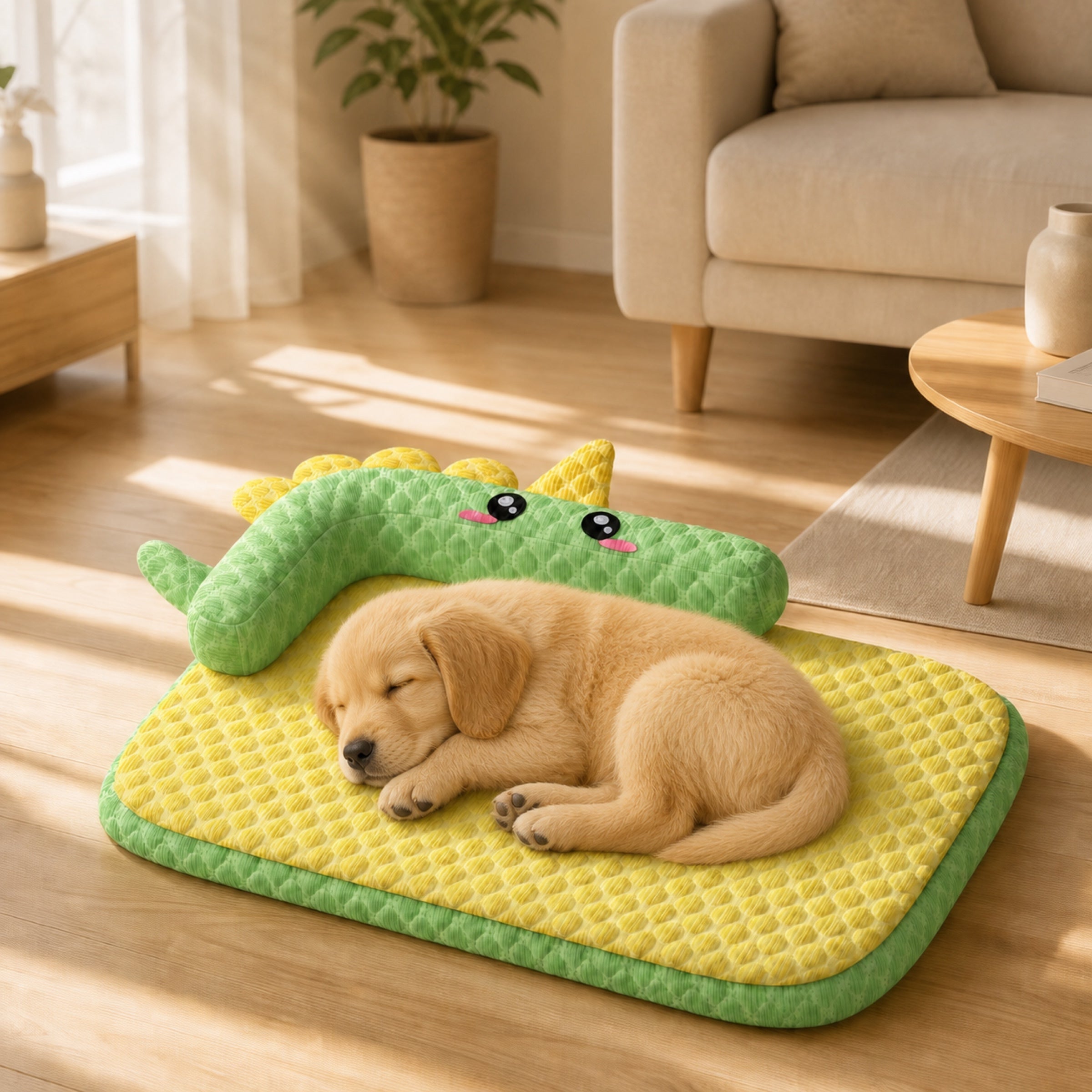 Cooling Dog Mat | Washable Breathable Fabric | Cushioned Summer Pet Bed