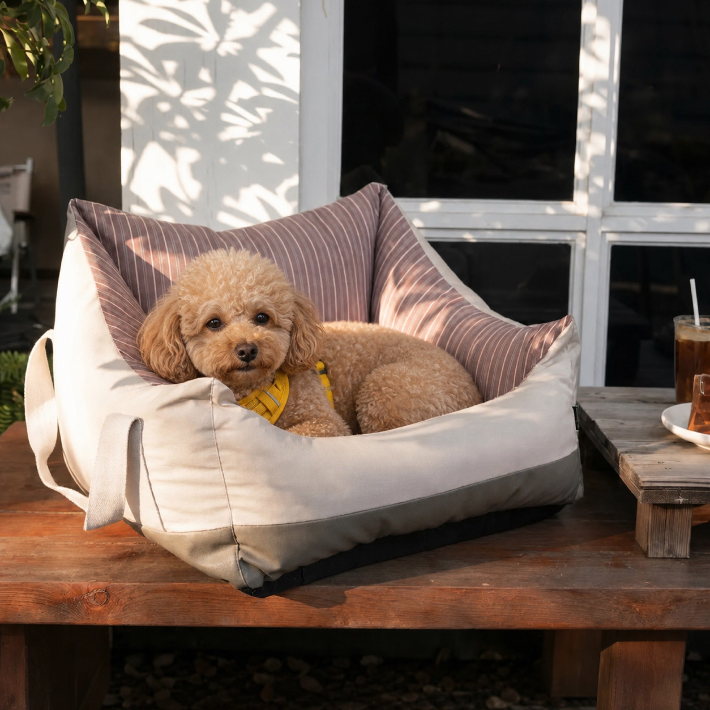 Dog Car Seat Bed | Water-Repellent Bolster Travel Seat | Non-Slip | Woofing Deals