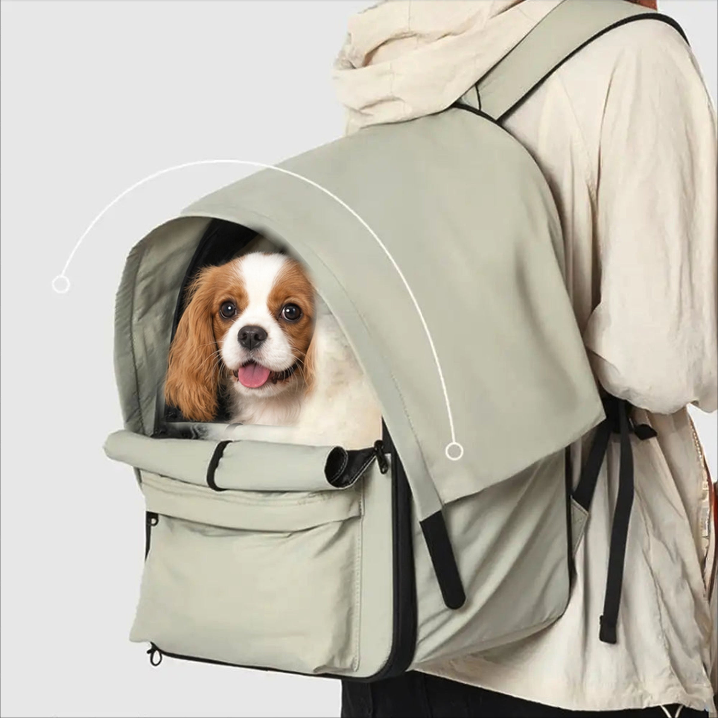 Expandable Cat Carrier Backpack | Breathable Travel Bag with Sunshade | Woofing Deals