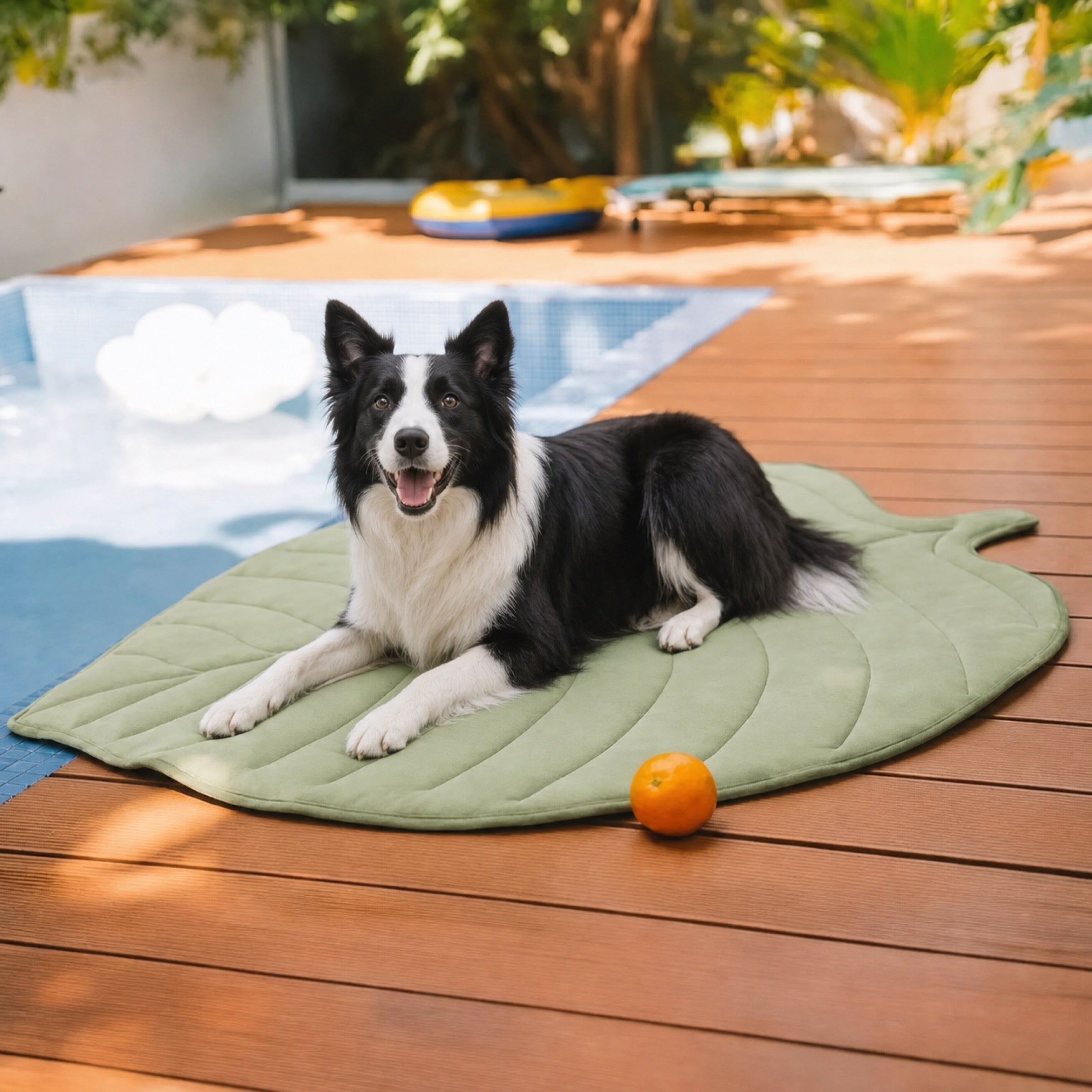 Leaf Cooling Dog Mat | Ice Silk Non-Slip Pet Bed