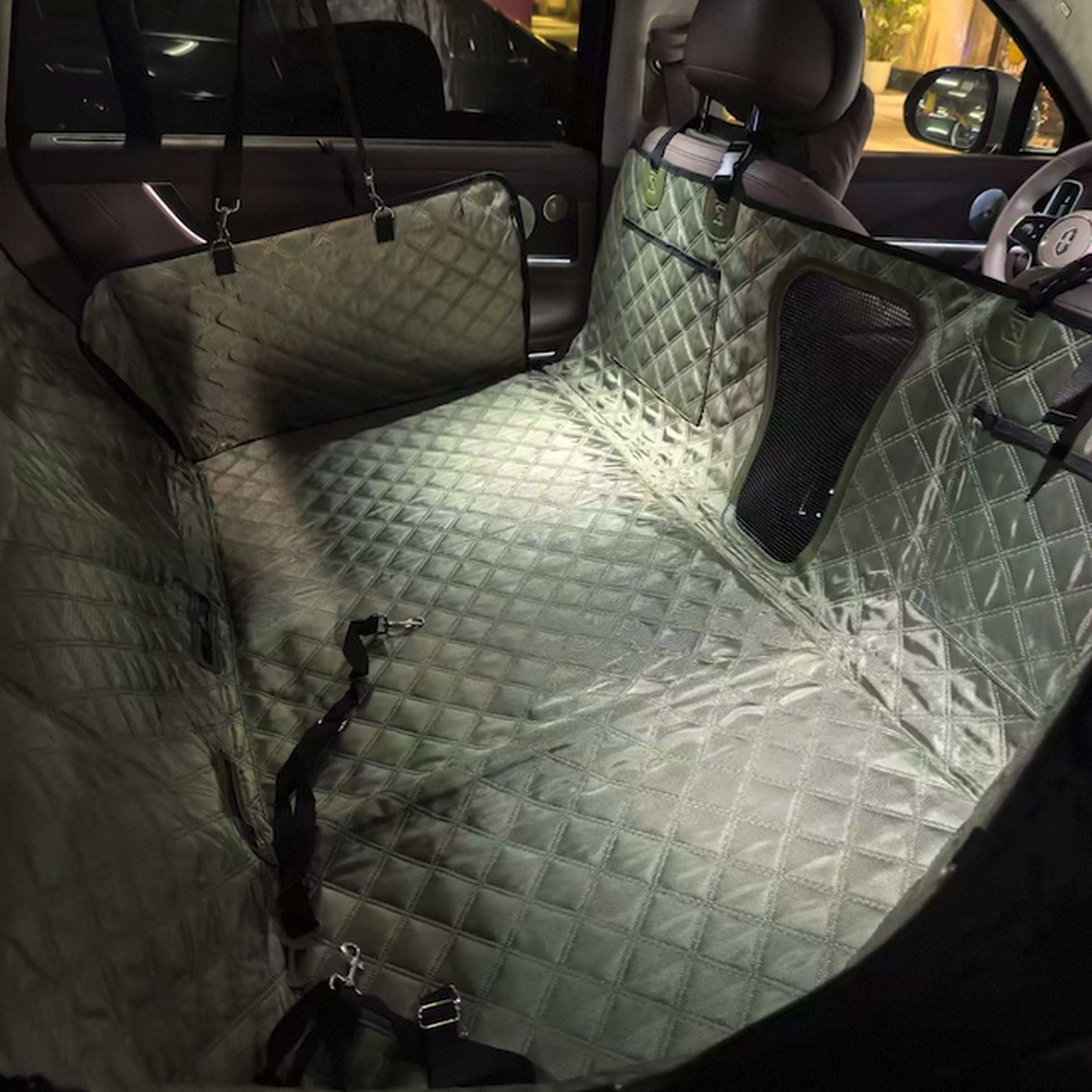 Dog Car Seat Extender Cover | Water-Resistant PU Leather for Large Dogs | Scratch-Proof