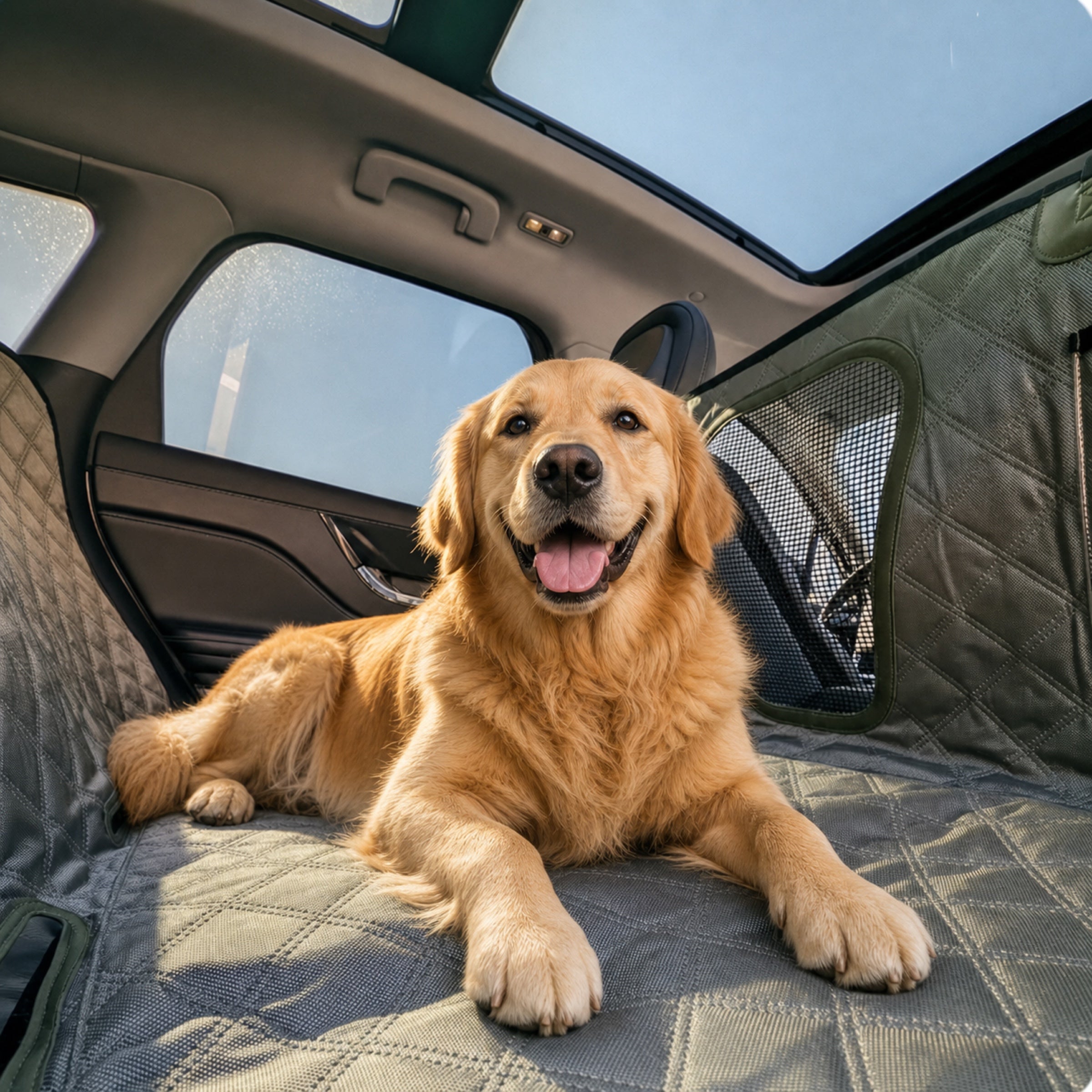 Dog Car Seat Extender Cover | Water-Resistant PU Leather for Large Dogs | Scratch-Proof
