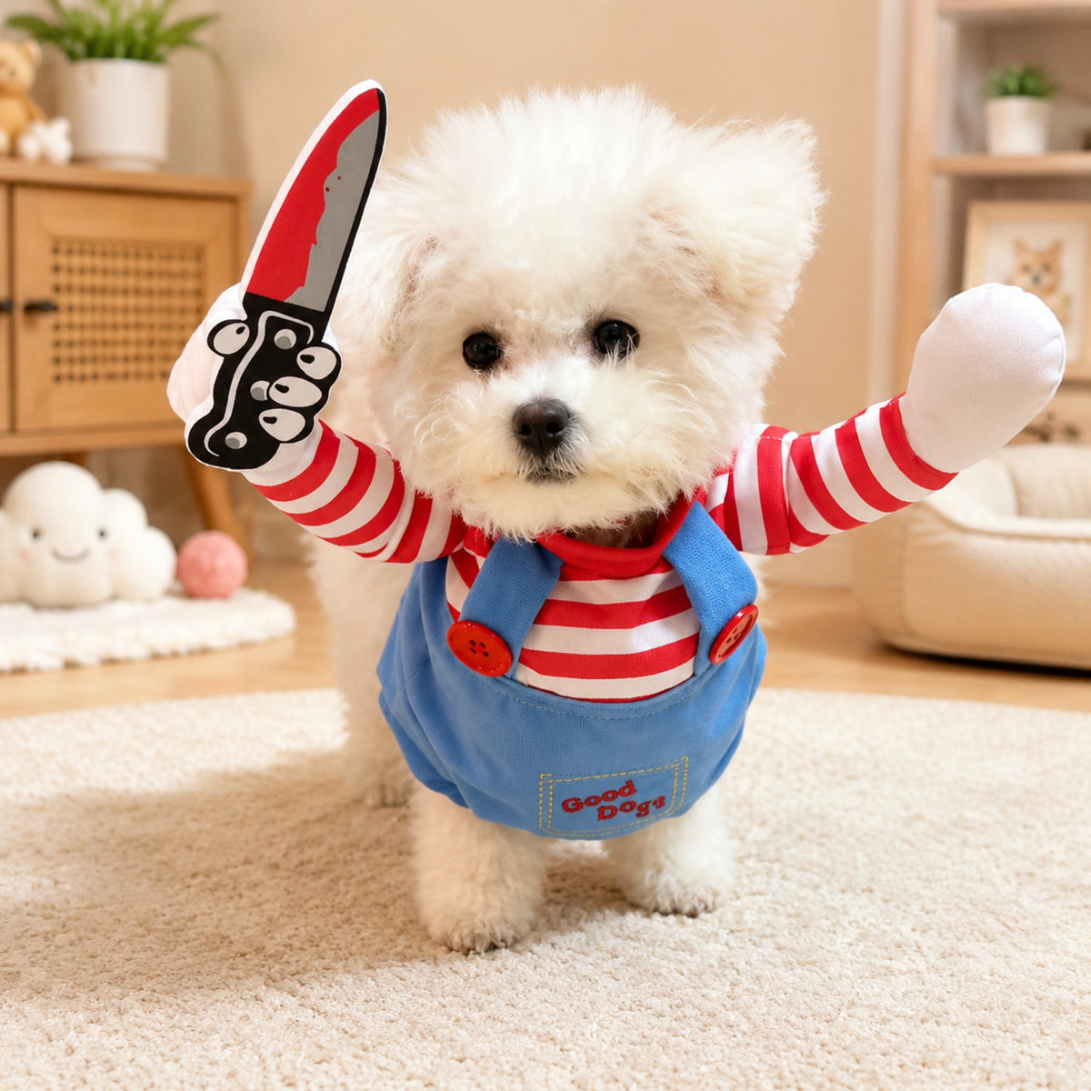 Spooky Knife Pet Costume | Funny Halloween Fancy Dress Outfit