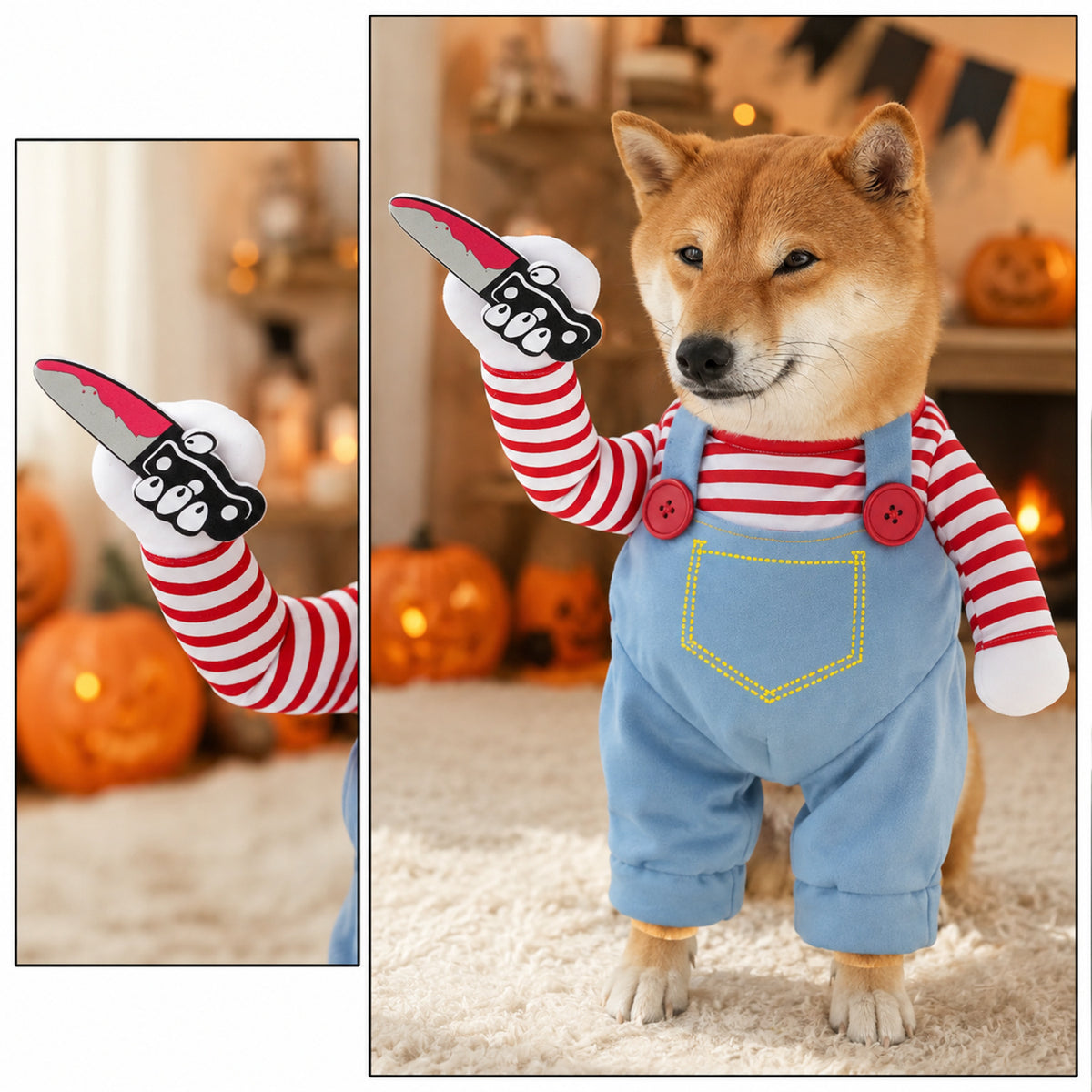 Spooky Knife Pet Costume | Funny Halloween Fancy Dress Outfit