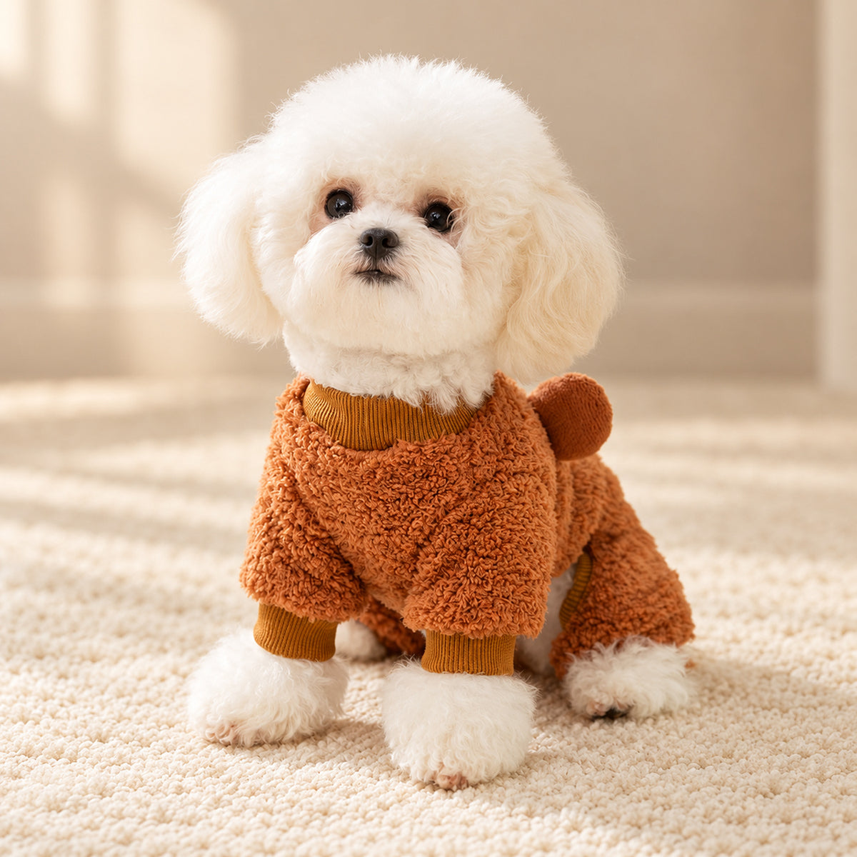 Dog Jumper | Cuddly Critters | Soft Fleece with Legs and Lead Ring