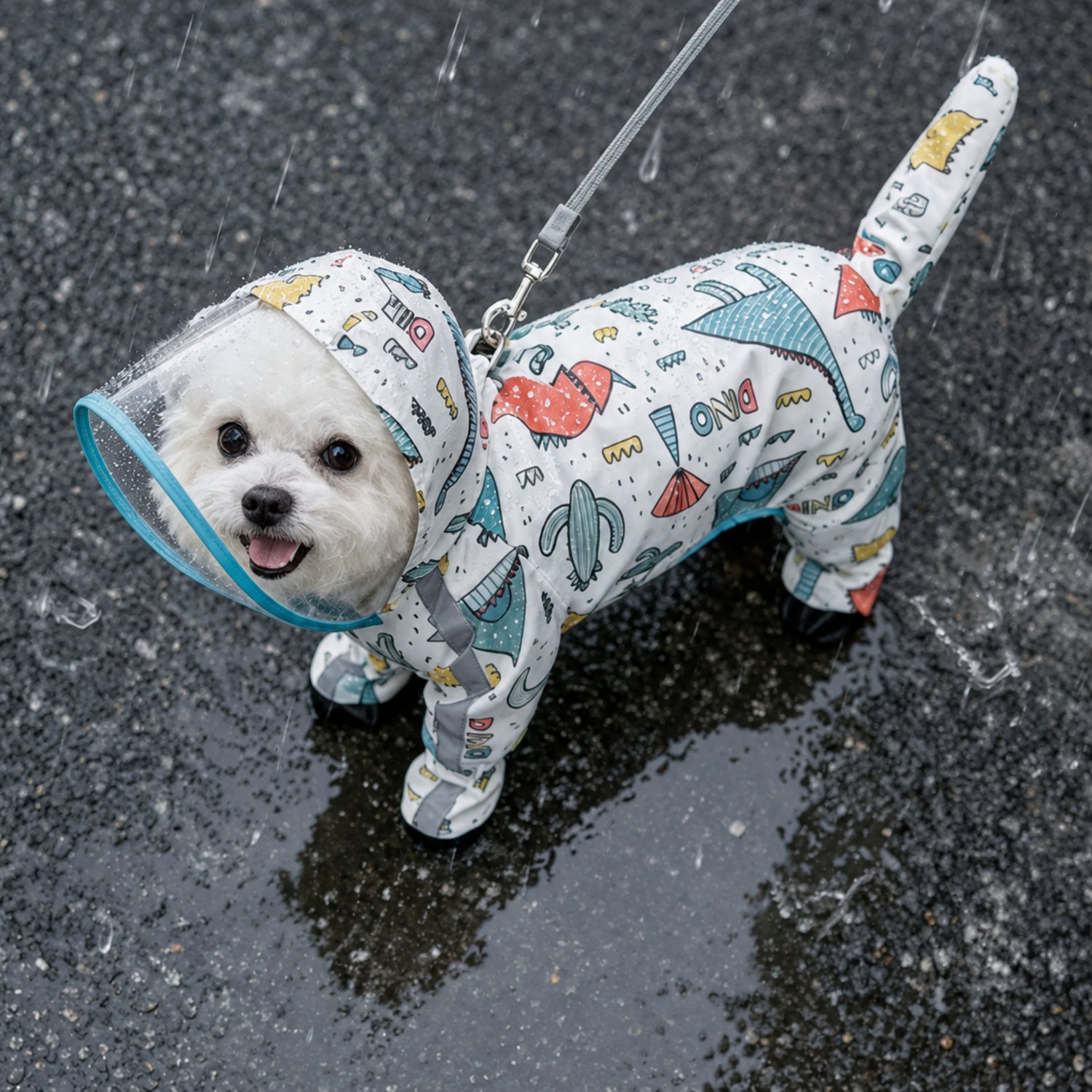 Full-Body Dog Raincoat | Waterproof | Reflective Detailing