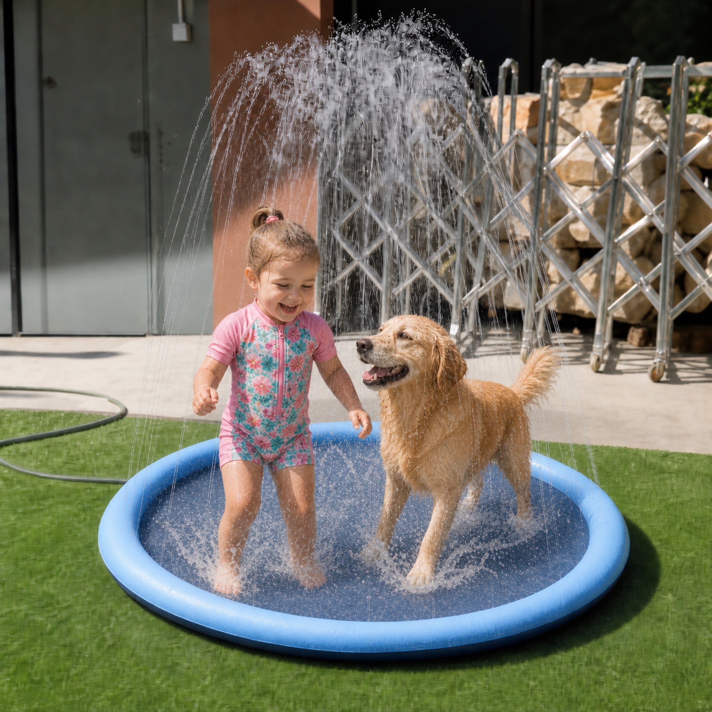 Dog Splash Pad | Inflatable Sprinkler Pool Toy | Woofing Deals