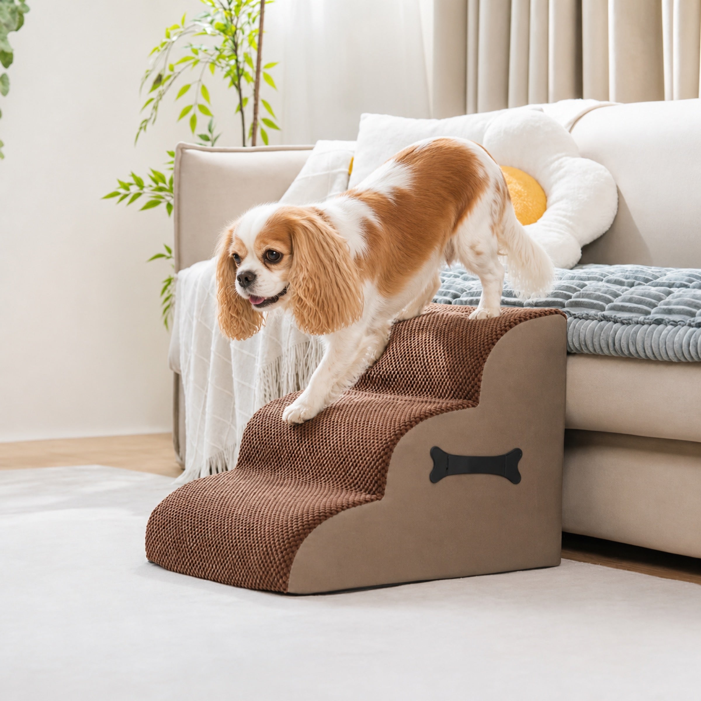 Soft Dog Steps Ramp | Washable Non-Slip Foam Stairs | Woofing Deals