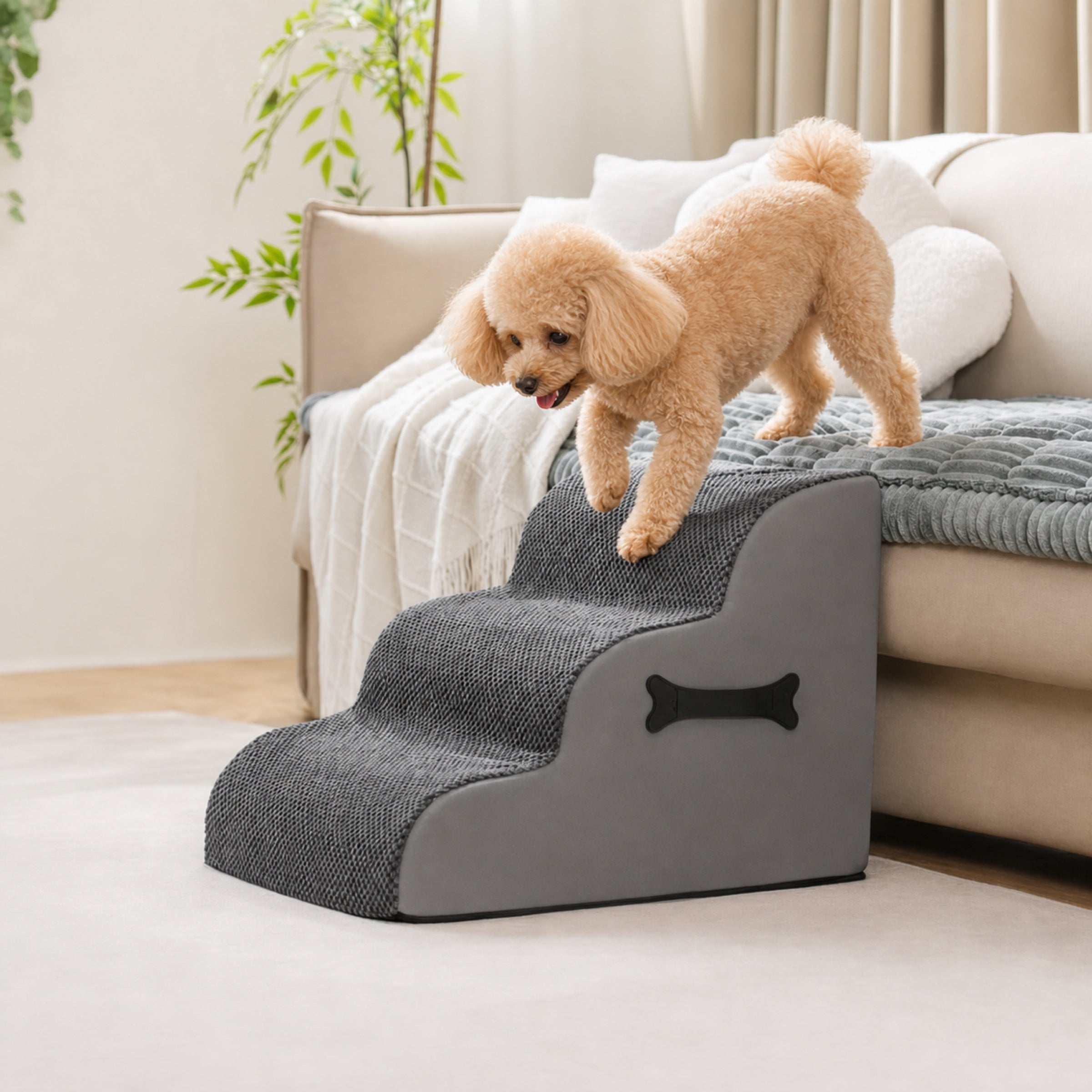 Soft Dog Steps Ramp | Washable Non-Slip Foam Stairs | Woofing Deals