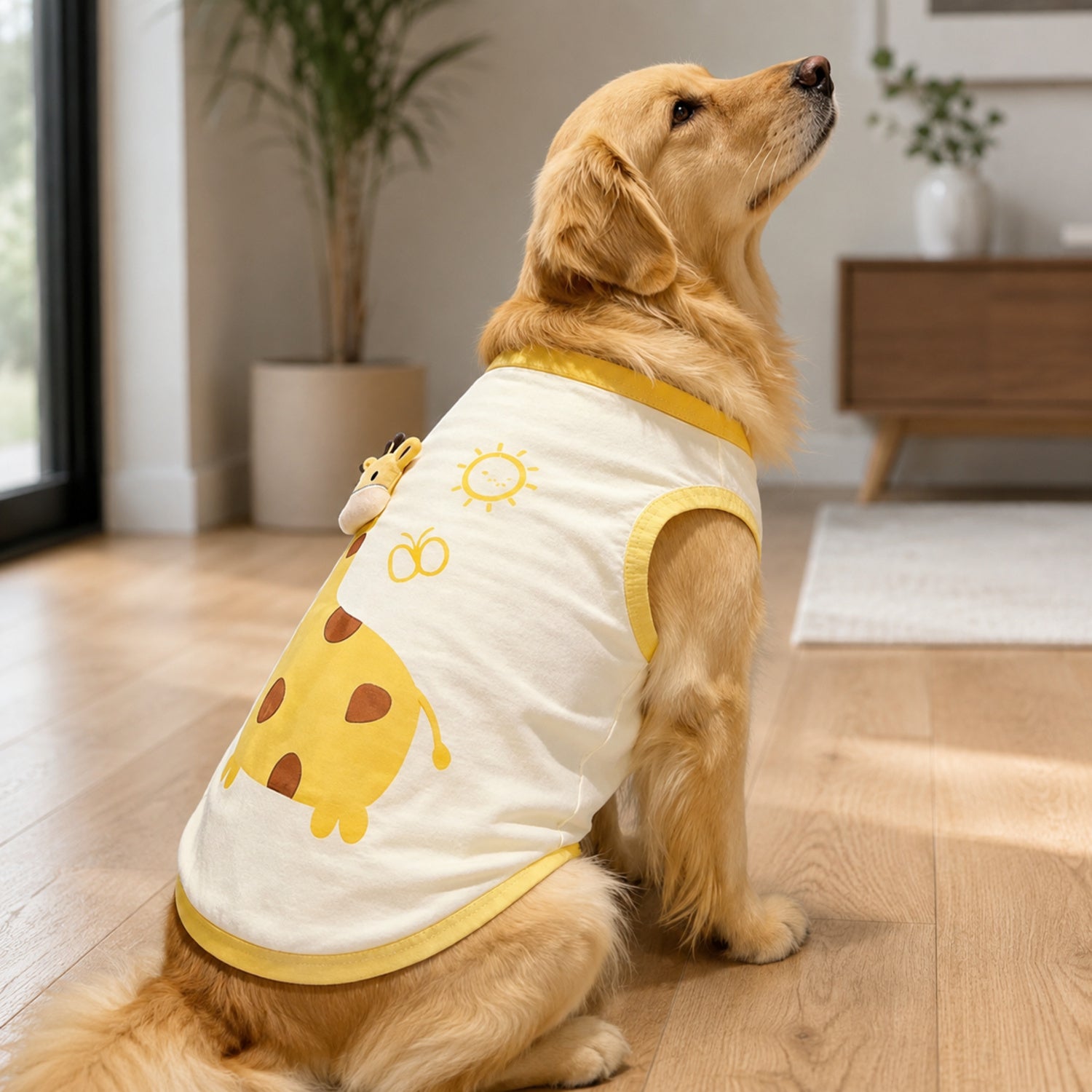 Playful Animal Sleeveless Dog Top | All-Season Polyester | For Medium and Larger Dogs