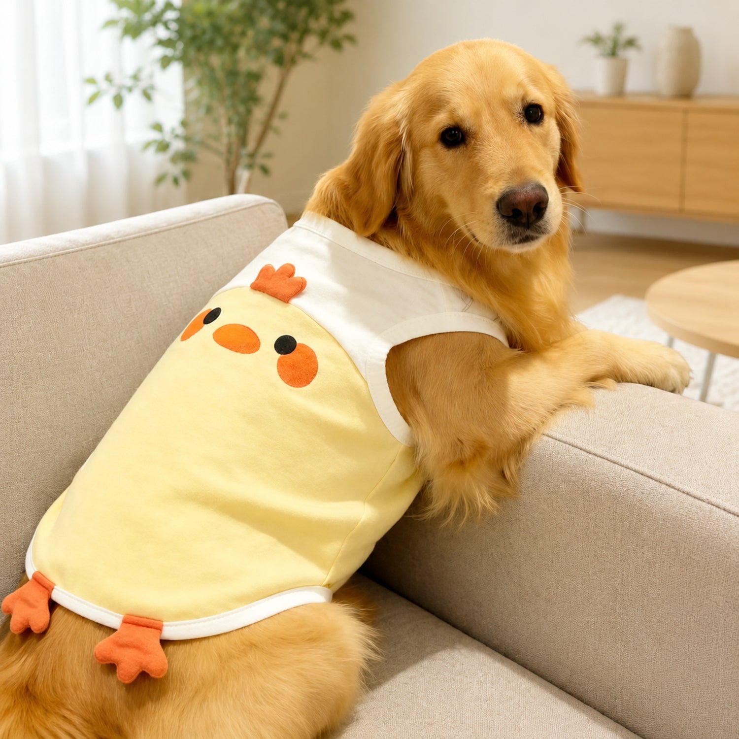 Playful Animal Sleeveless Dog Top | All-Season Polyester | For Medium and Larger Dogs