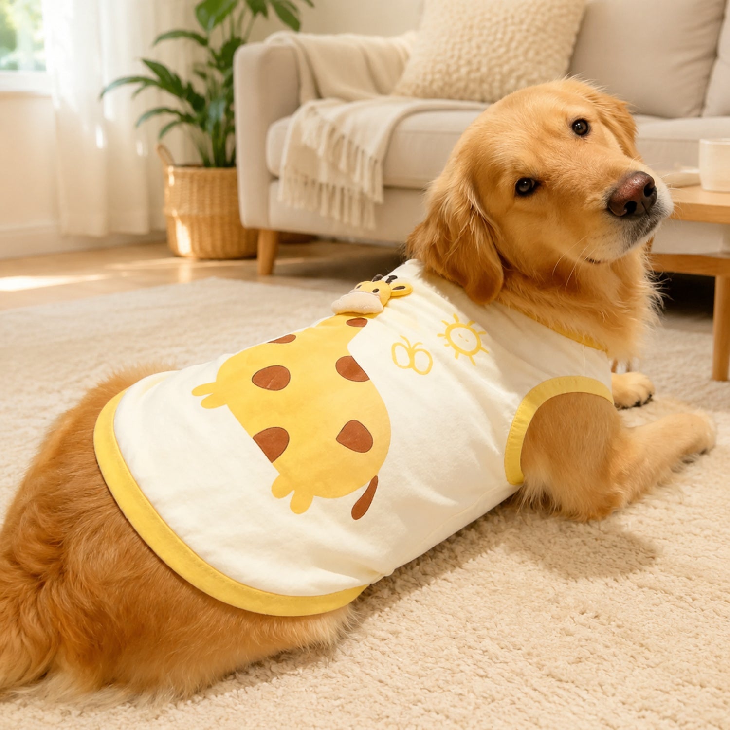Playful Animal Sleeveless Dog Top | All-Season Polyester | For Medium and Larger Dogs