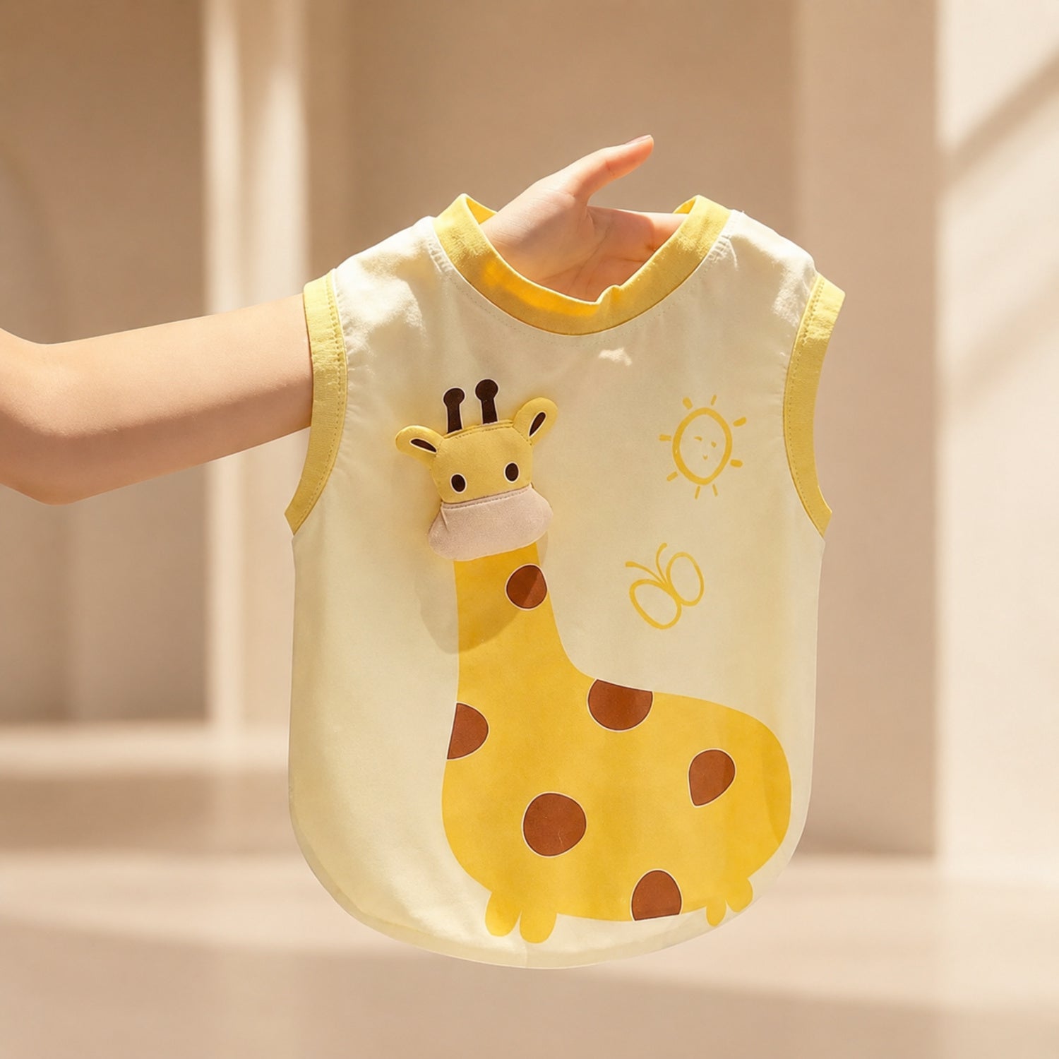 Playful Animal Sleeveless Dog Top | All-Season Polyester | For Medium and Larger Dogs