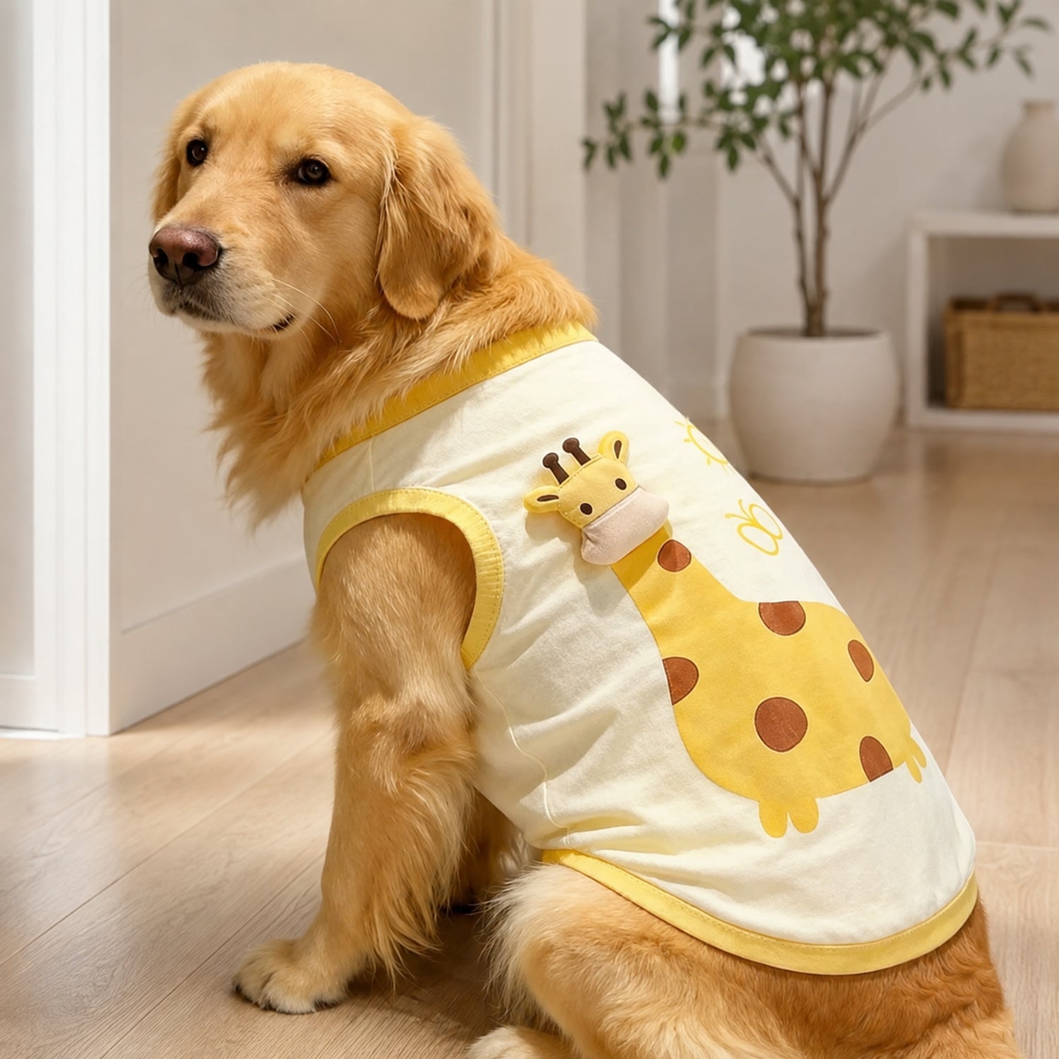 Playful Animal Sleeveless Dog Top | All-Season Polyester | For Medium and Larger Dogs