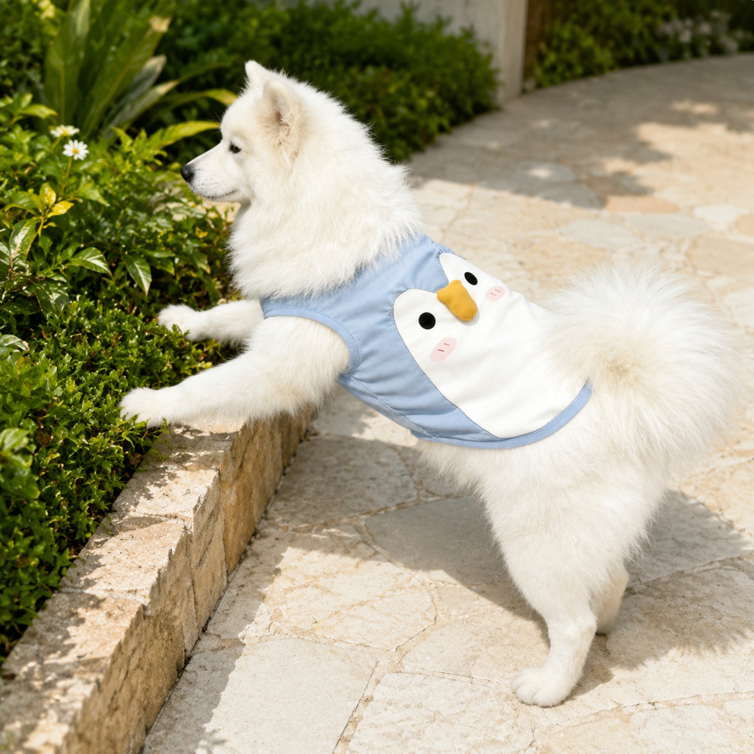 Playful Animal Sleeveless Dog Top | All-Season Polyester | For Medium and Larger Dogs