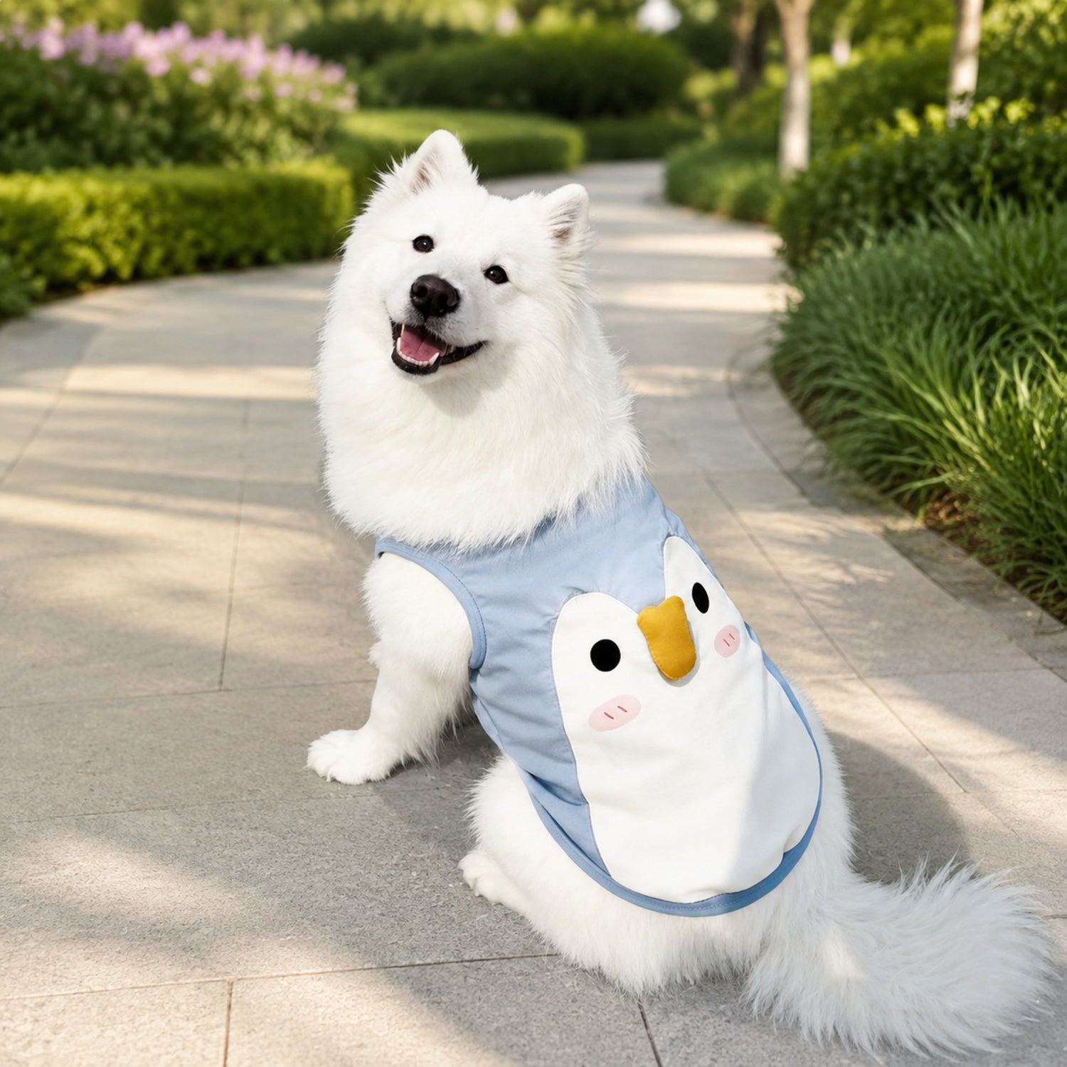 Playful Animal Sleeveless Dog Top | All-Season Polyester | For Medium and Larger Dogs