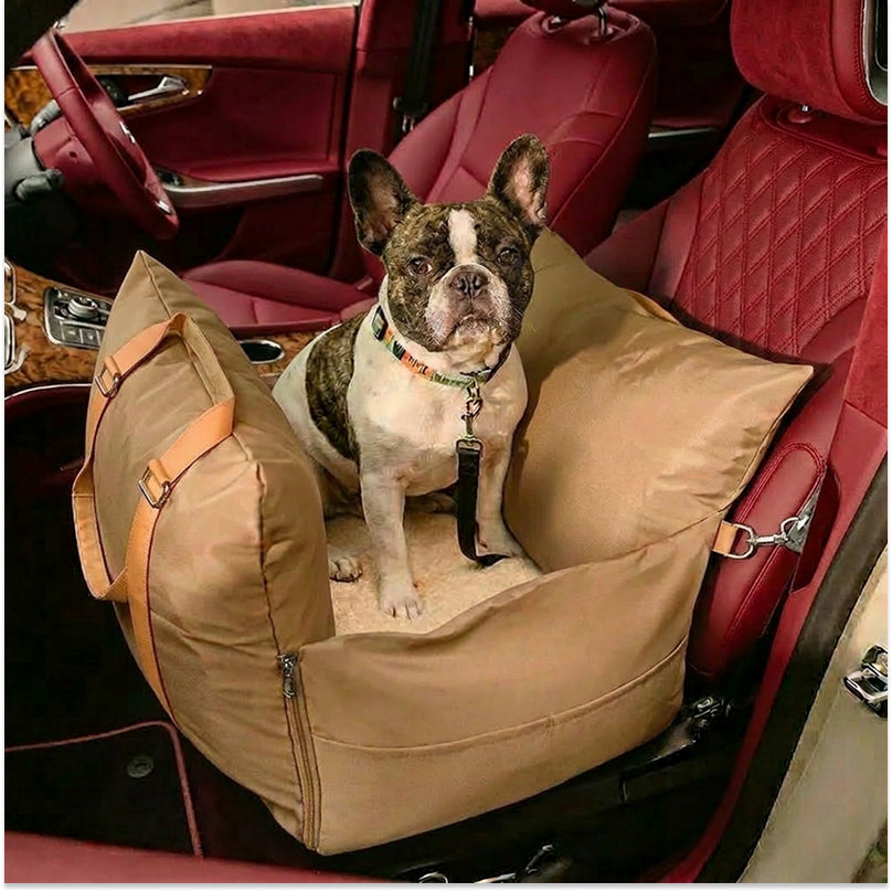 PawTravel Guard Dog Car Seat Bed | Waterproof Travel Carrier | Safety Bolsters | Woofing Deals