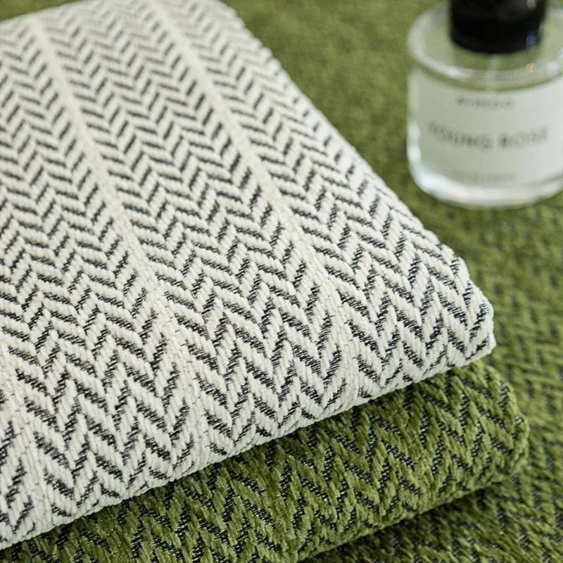 Solid Colour Chenille Sofa Cover | Anti-Scratch Herringbone Couch Protector | Durable | Woofing Deals