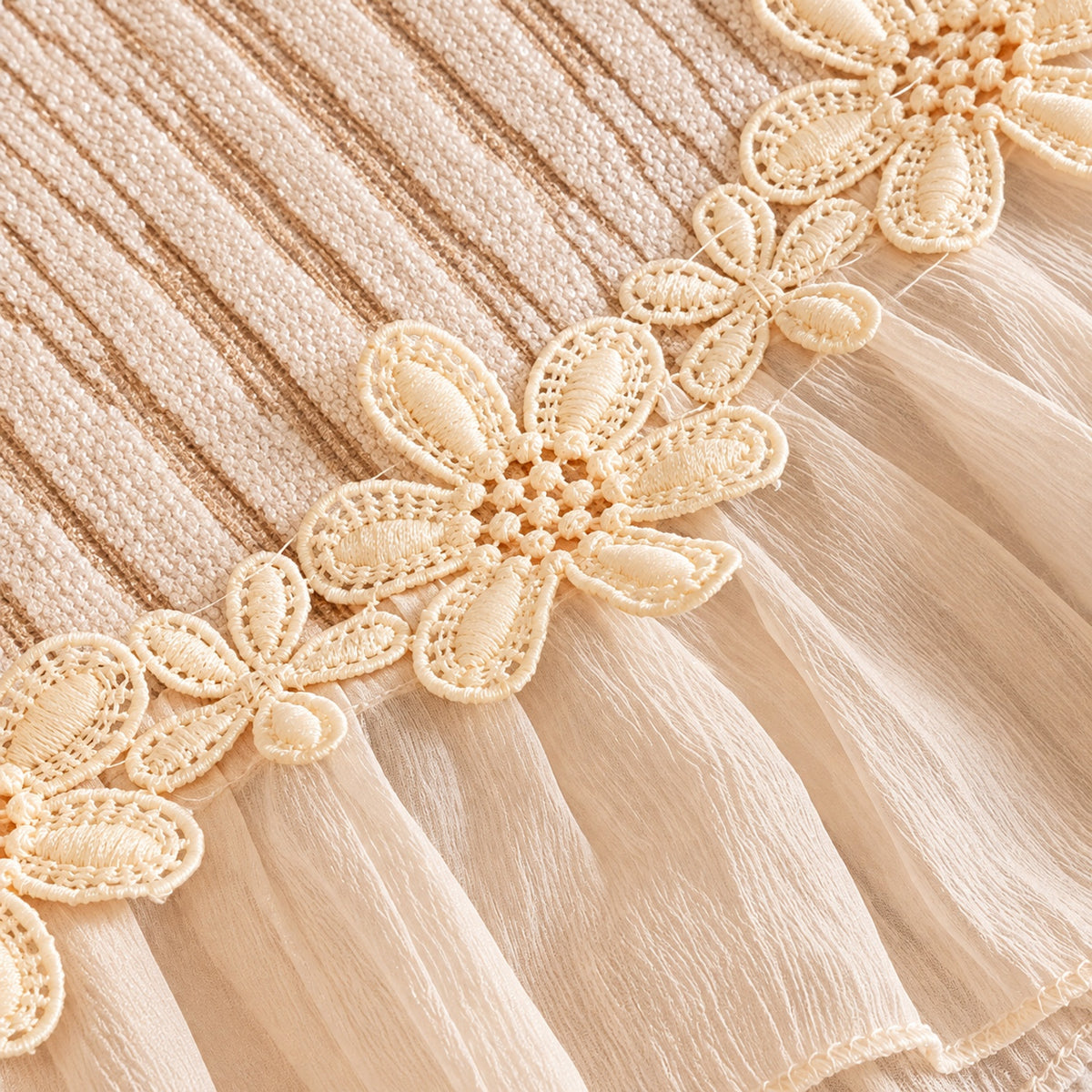 Chenille Sofa Cover | Non-Slip & Machine-Washable | Sofa Protector with Lace Trim