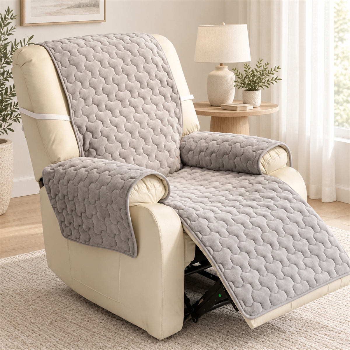 One-Piece Sofa & Recliner Cover | Non-Slip, Machine Washable
