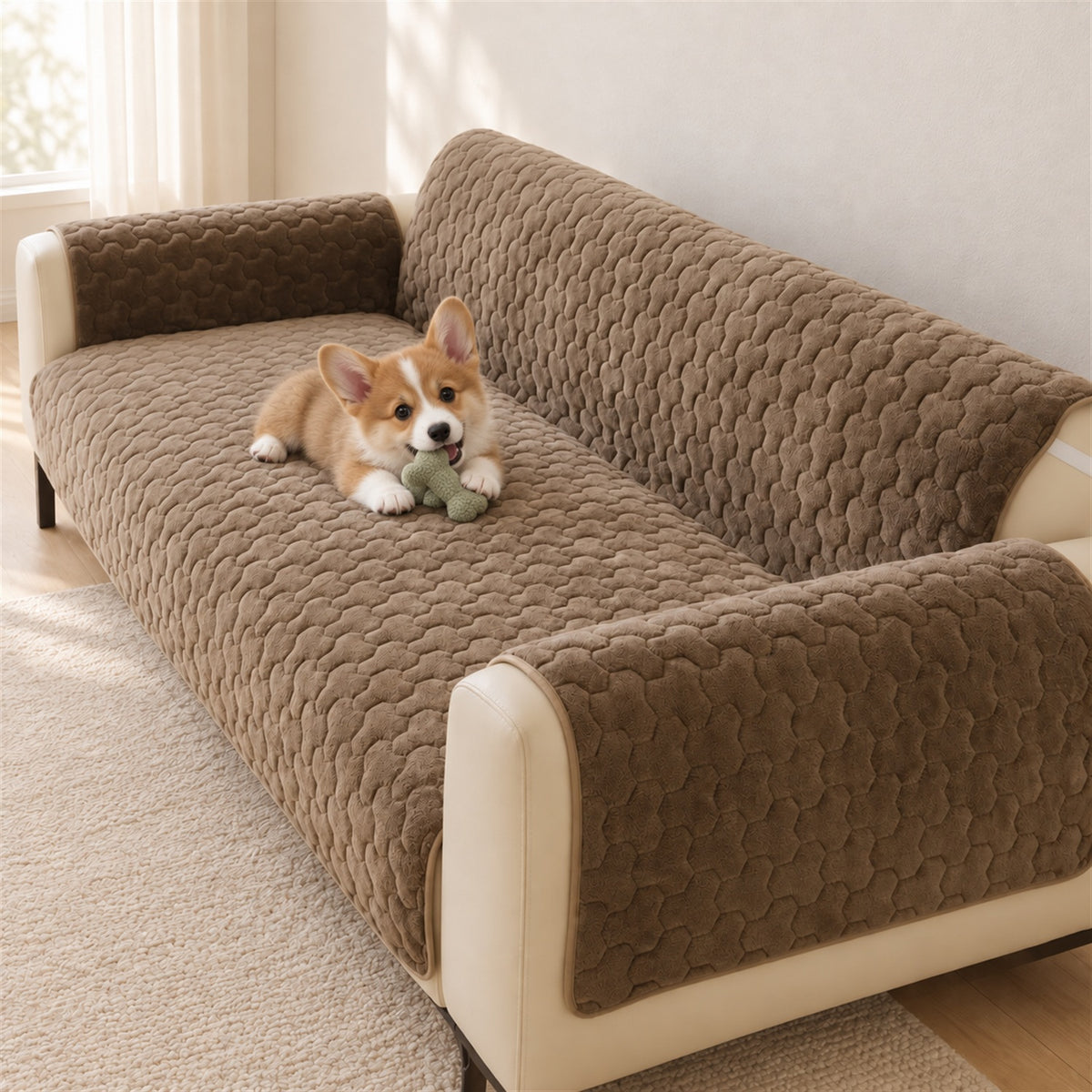 One-Piece Sofa & Recliner Cover | Non-Slip, Machine Washable