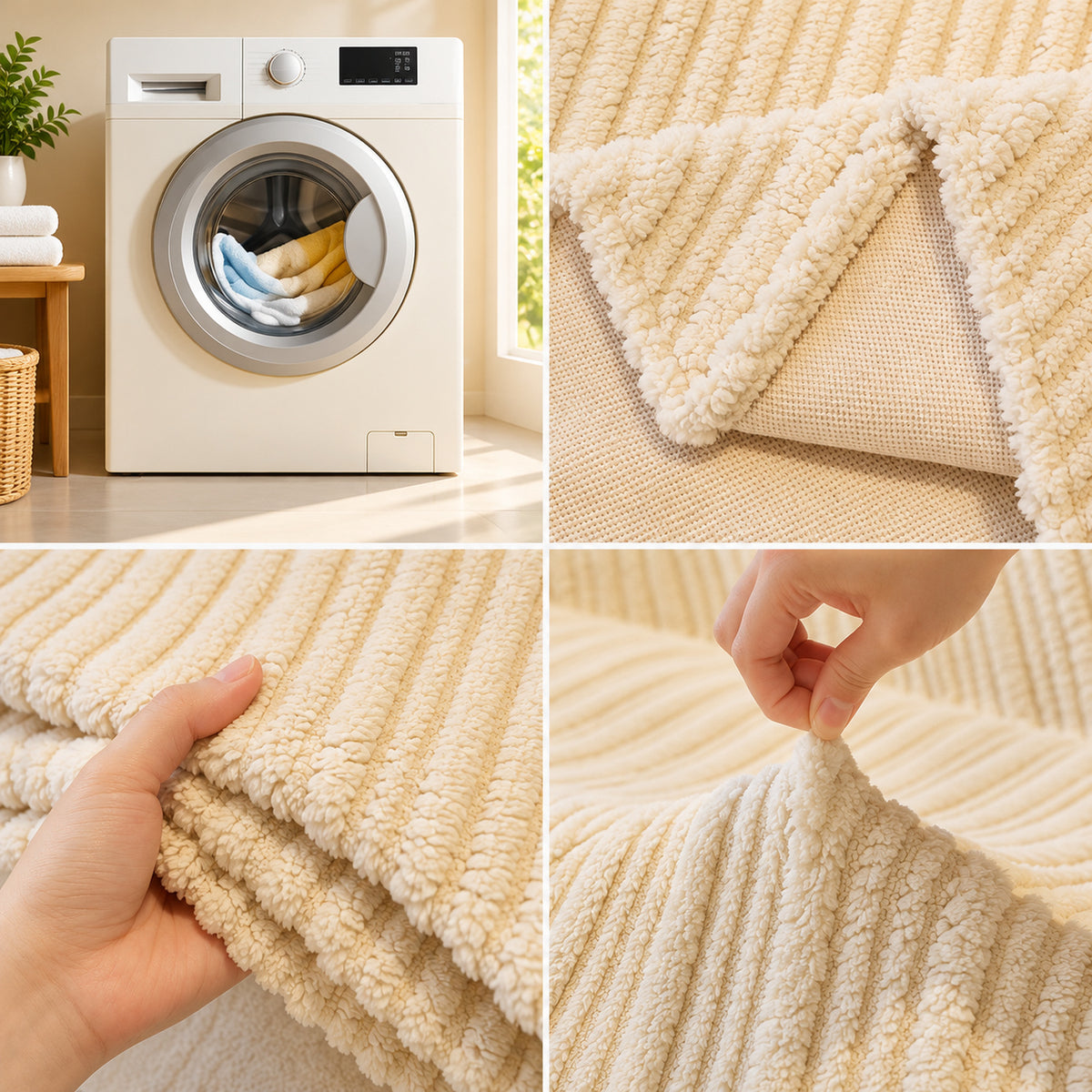 Warm Plush Flannel Sofa Cover | Machine-Washable Sofa Throw