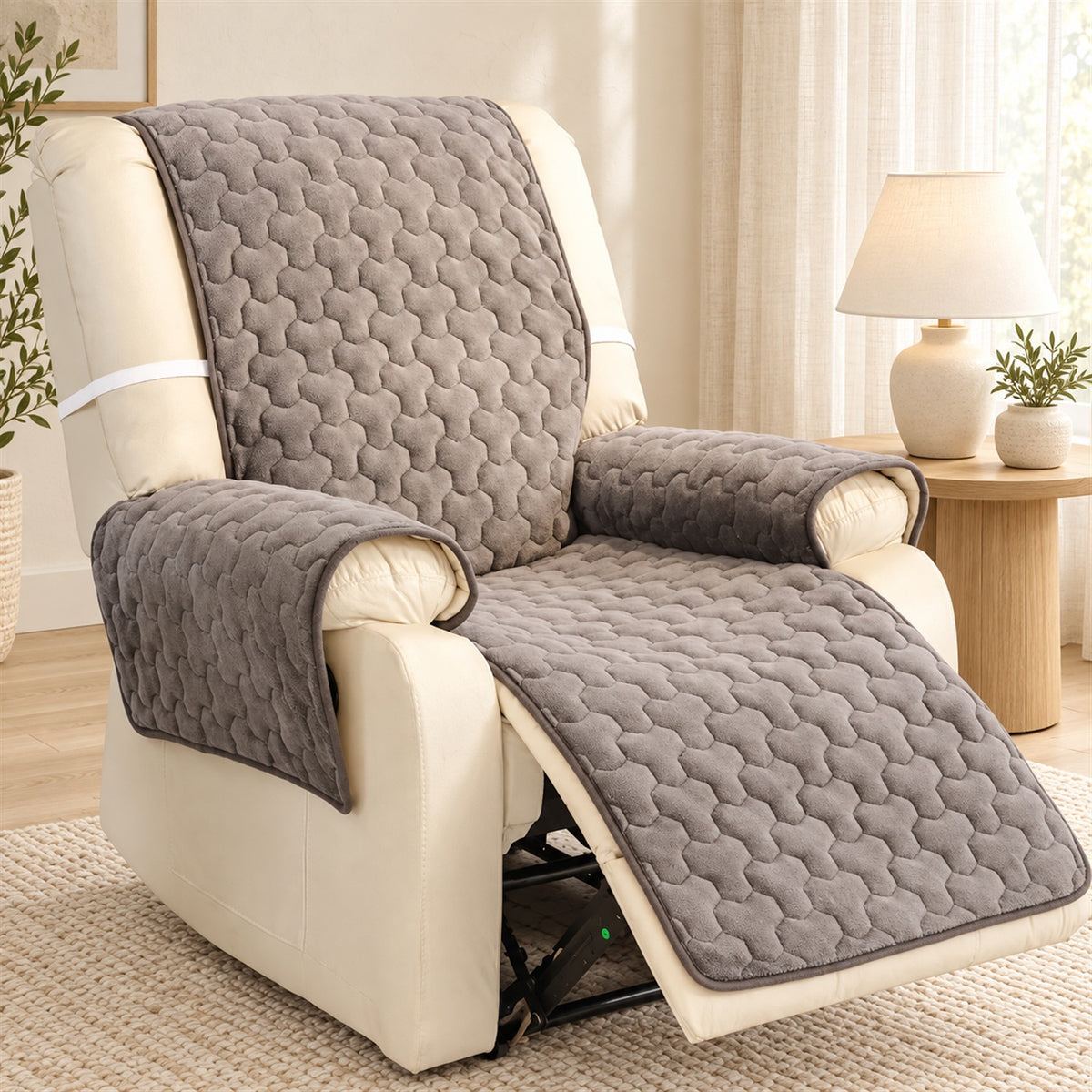 One-Piece Sofa & Recliner Cover | Non-Slip, Machine Washable