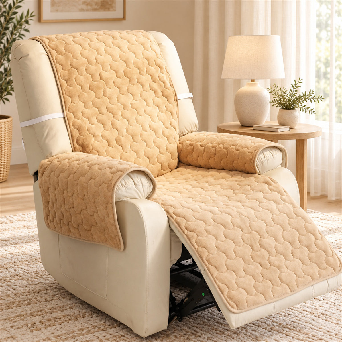 One-Piece Sofa & Recliner Cover | Non-Slip, Machine Washable
