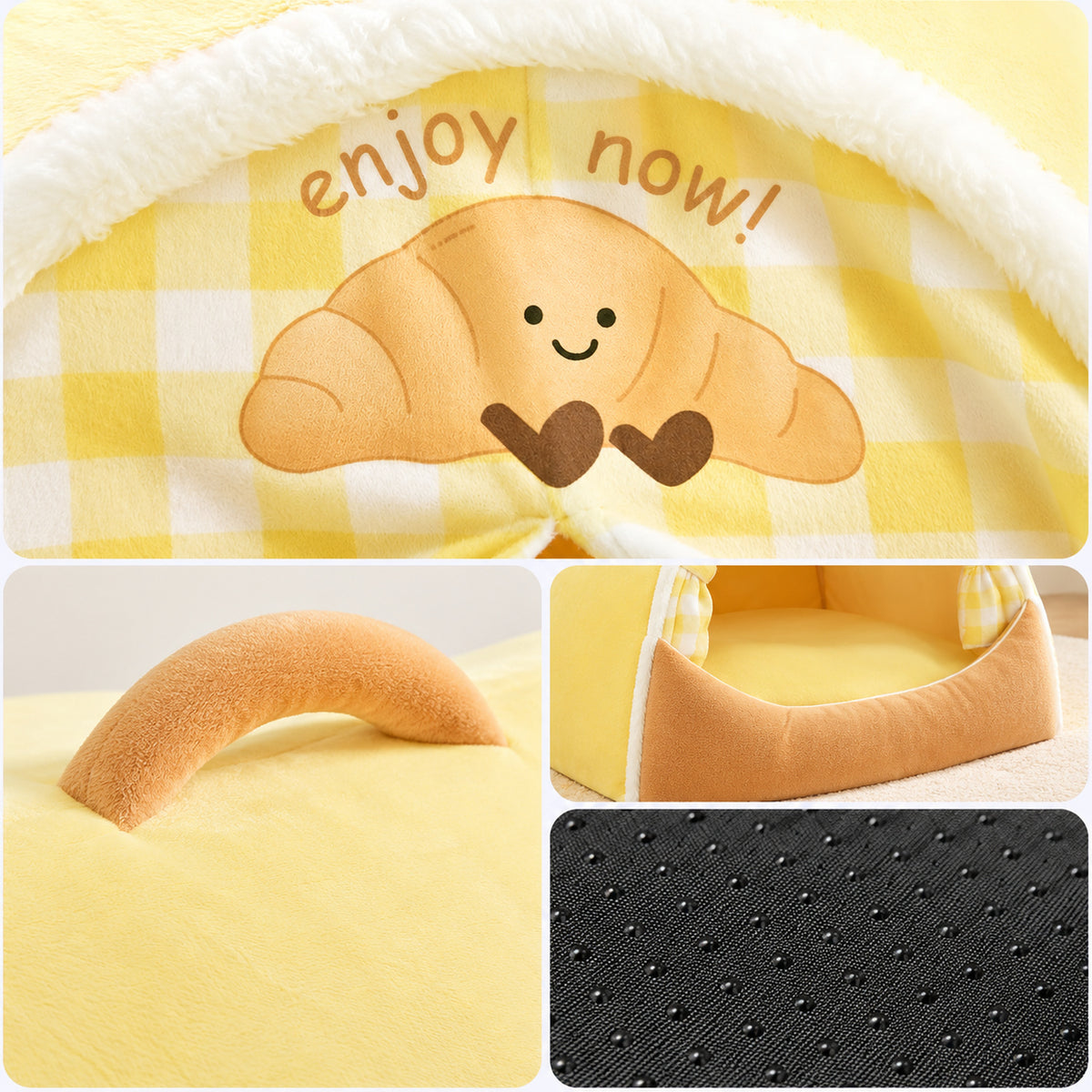 Dog Bed & Cat Bed | All-Season Cave with Washable Cushion & Non-Slip Base