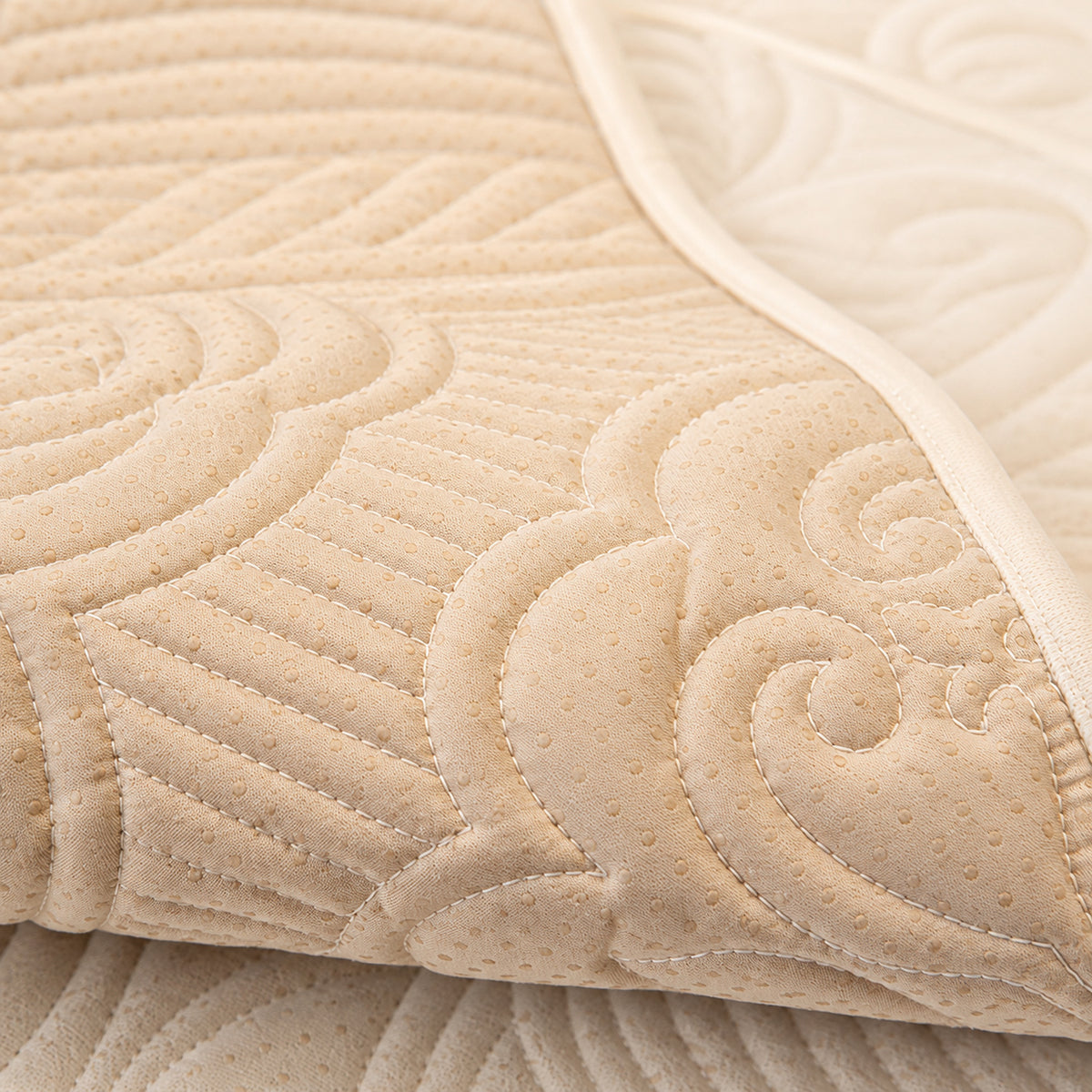 Sculpted Bloom Sofa Cover | Plush Polyester | Non-Slip & Washable