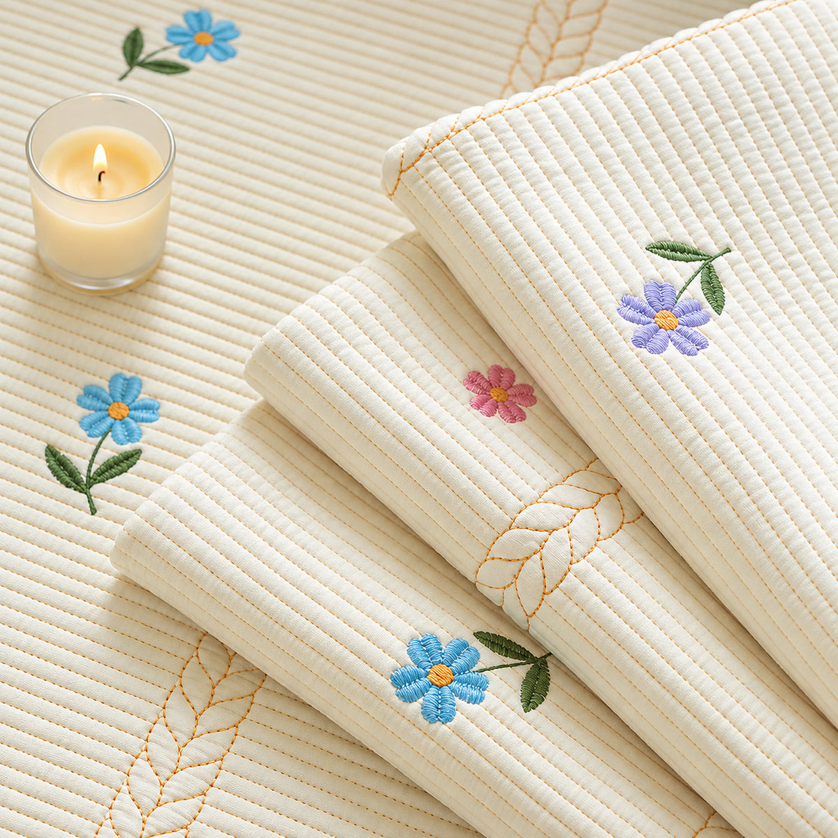 Floral Cotton Sofa Cover | Non-Slip Washable | Sofa Protector