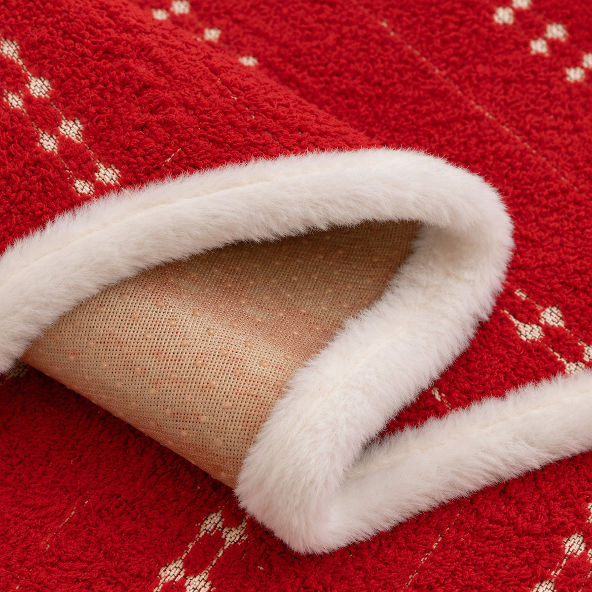 Christmas Sofa Cover | Non-Slip Plush Sofa Protector with Star Detail | Machine Washable