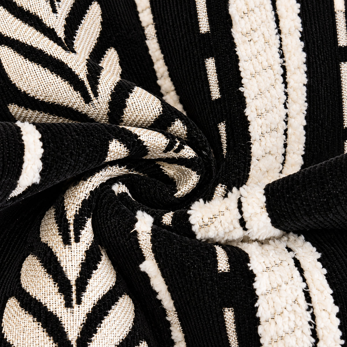 Botanical Stripe Chenille Sofa Cover | Non-Slip, Machine Washable