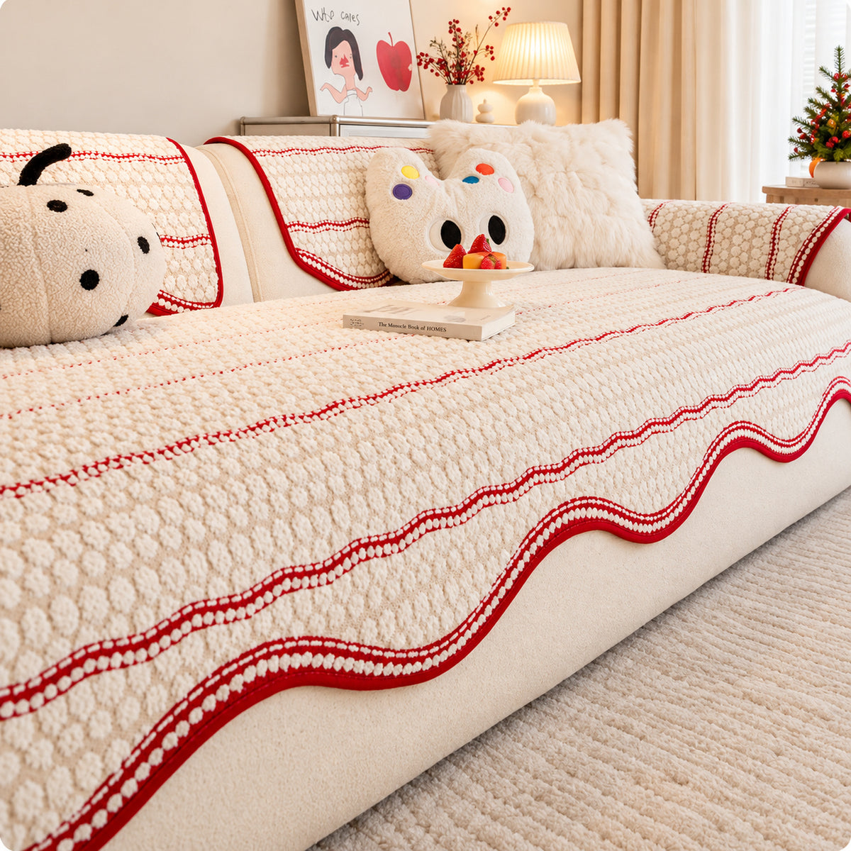 Puffy Bubble Sofa Cover | Soft, Non-Slip & Machine Washable