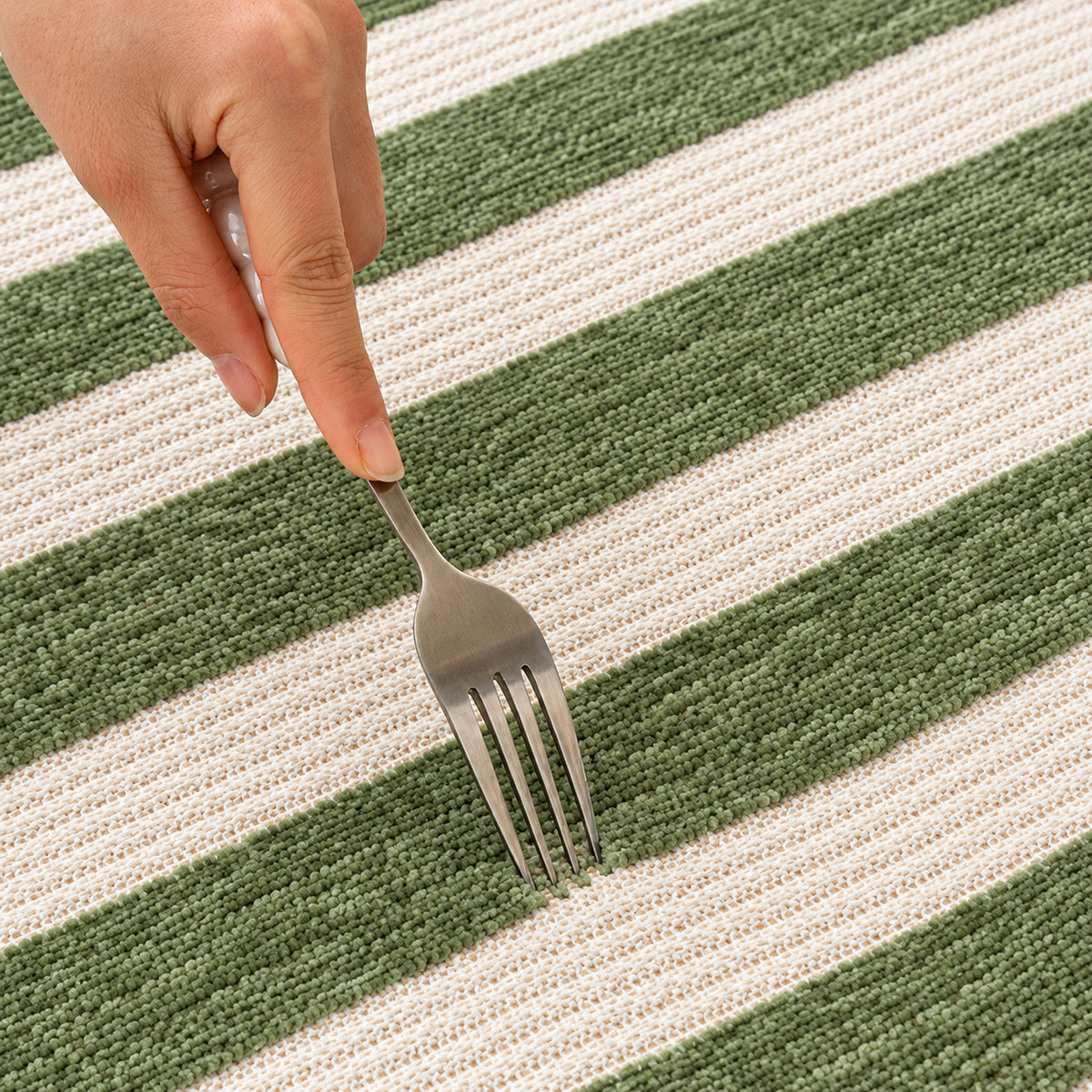 Chenille Sofa Cover | Non-Slip & Machine-Washable | Sofa Protector with Stripes and Fringe