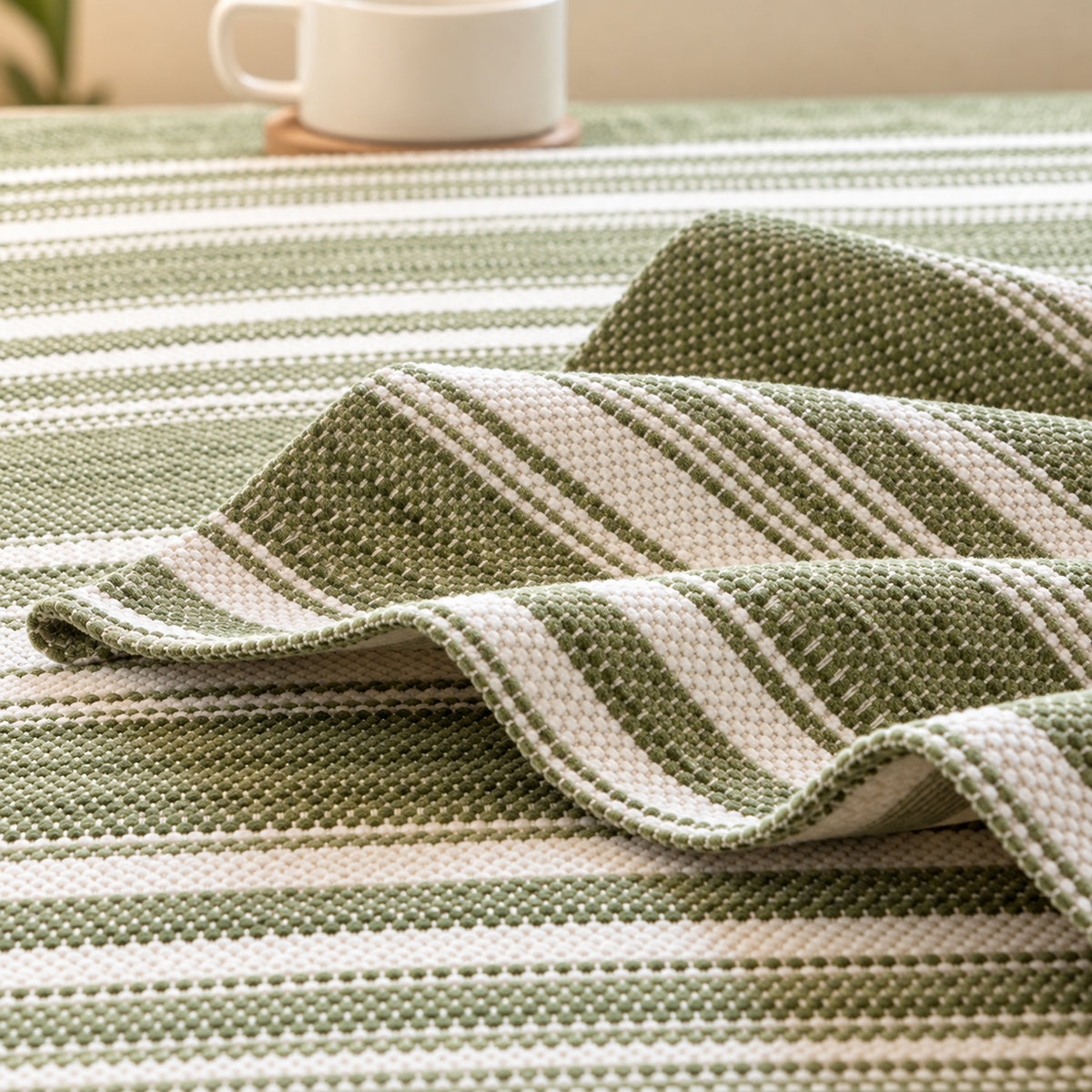 Striped Chenille Sofa Cover | Non-Slip Sofa Protector | Scratch-Resistant