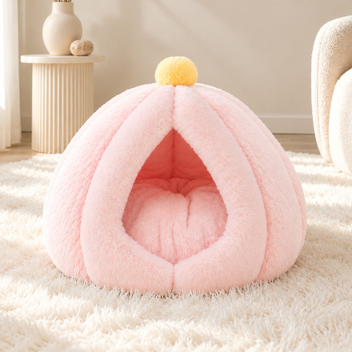 Pumpkin Cat Bed & Dog Bed | Cosy Winter Cave