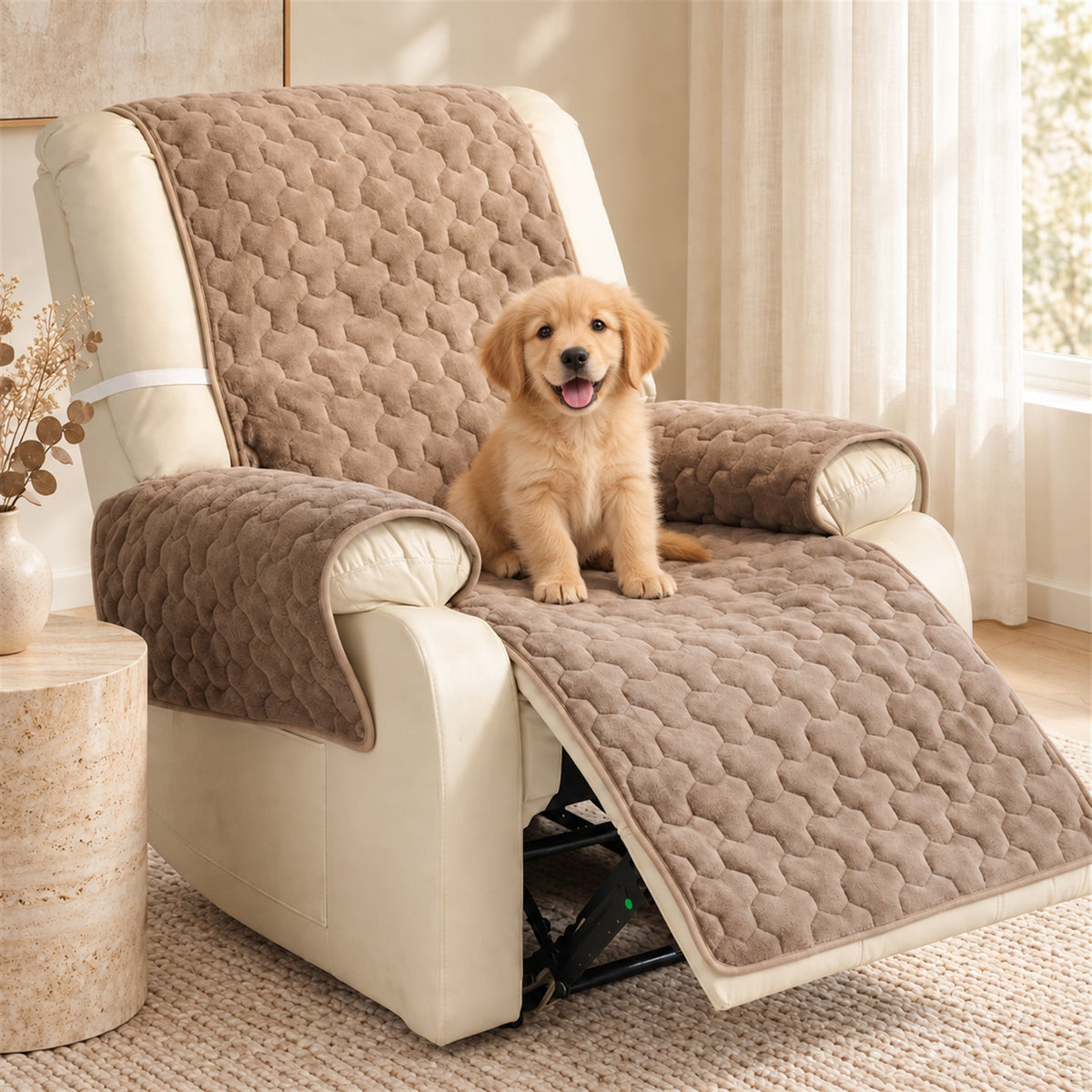 One-Piece Sofa & Recliner Cover | Non-Slip, Machine Washable