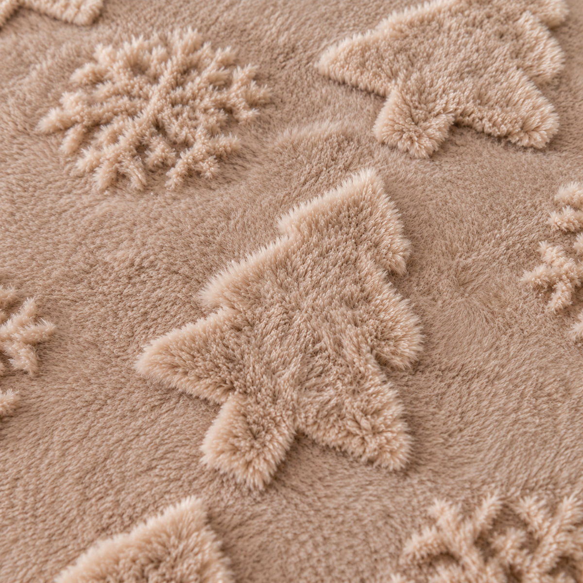 Christmas Sofa Cover | Plush Winter Sofa Throw with Raised Tree Pattern | Machine Washable