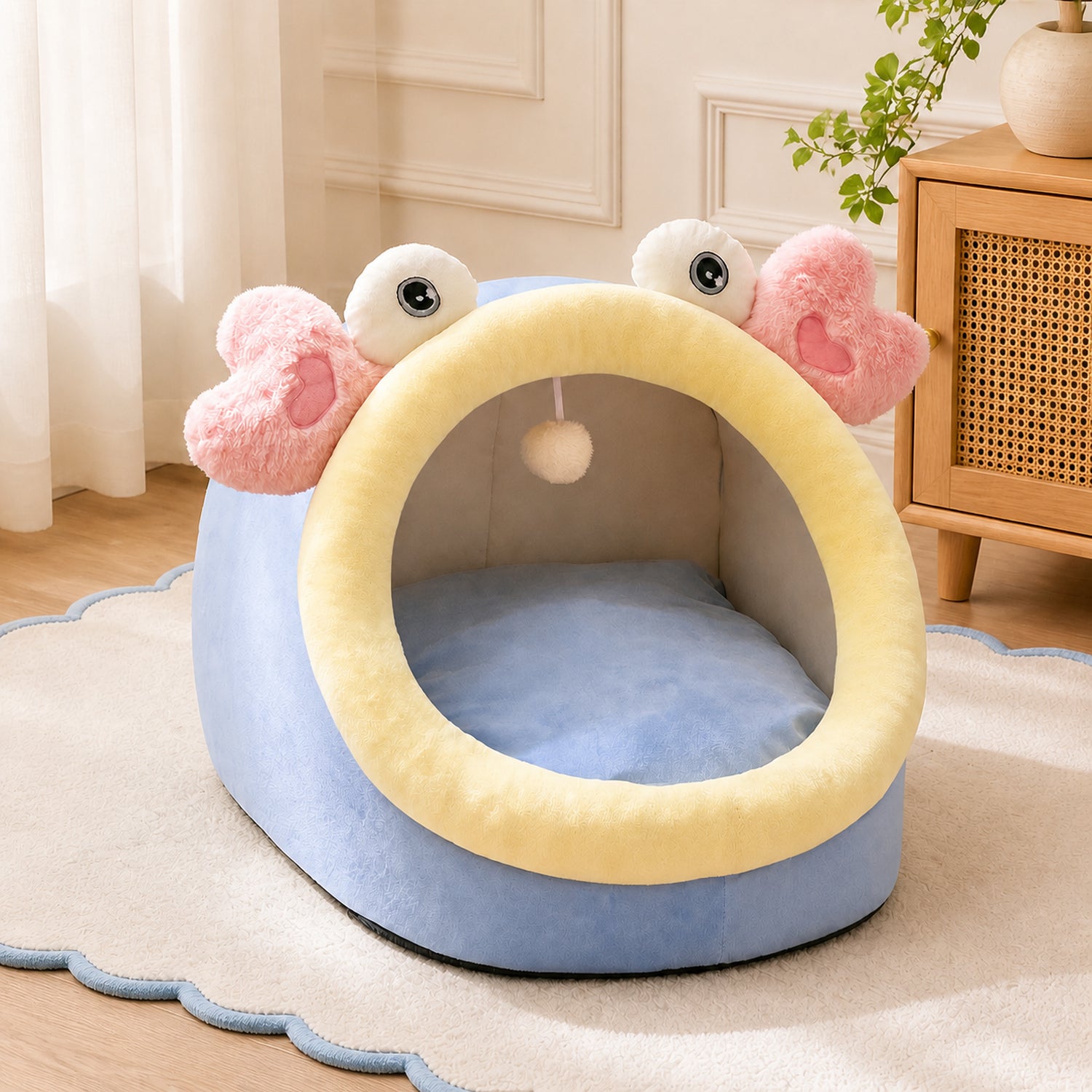 Monster Fish Pet House | Plush Washable Bed for Cats & Small Dogs
