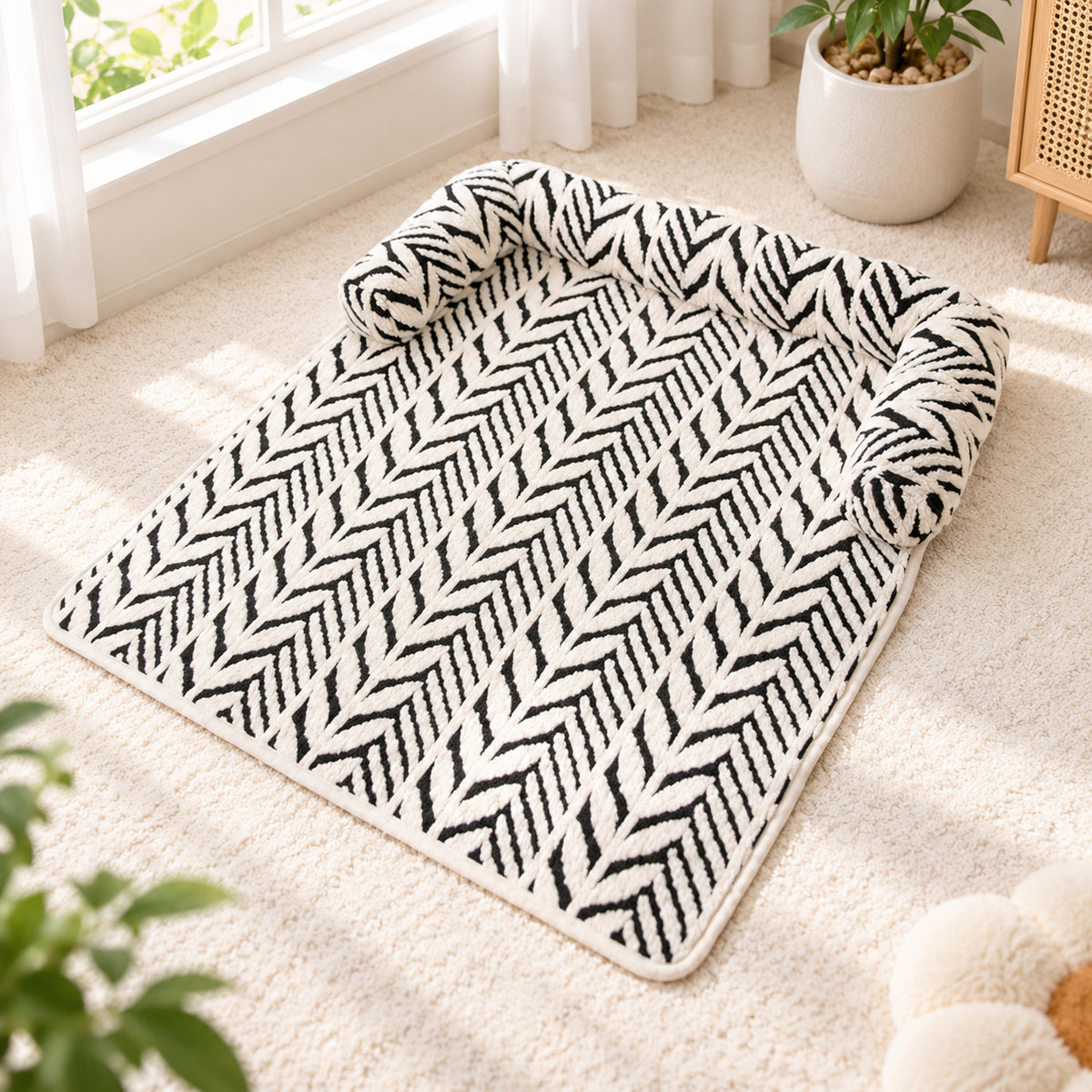 Dog Bed & Cat Bed | Flannel Sofa Mat | Machine Washable | Scratch-Resistant