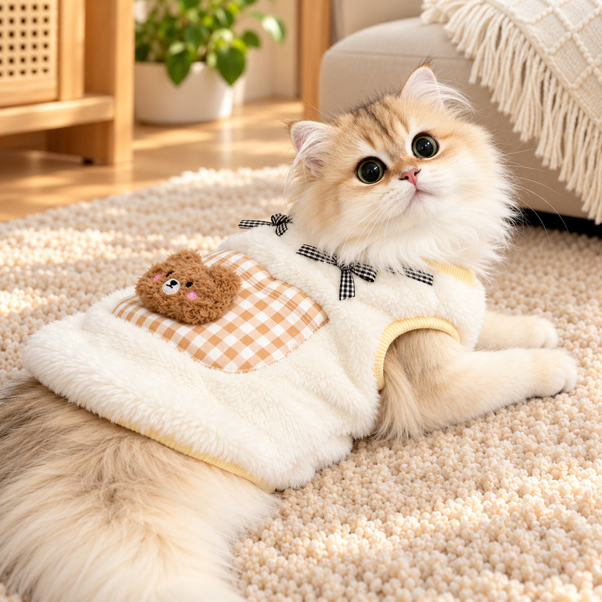 Teddy Bear Jumper for Dogs & Cats | Fleece Winter Vest