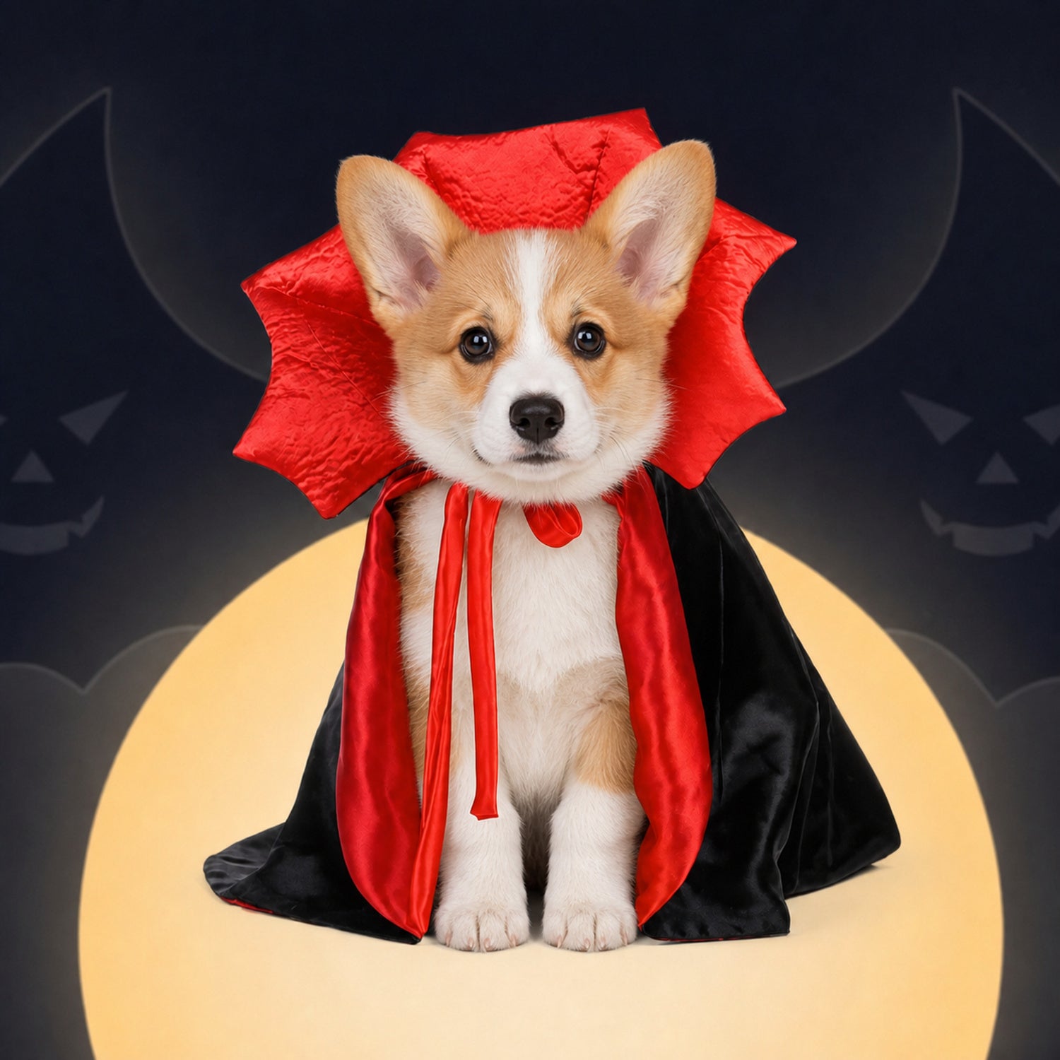 Vampire Cape Pet Costume | Adjustable Halloween Outfit for Dogs & Cats