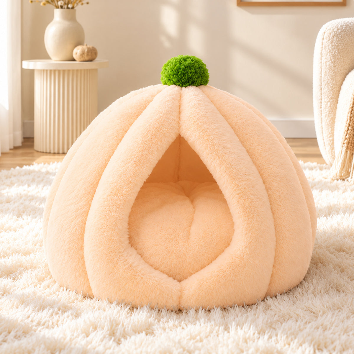 Pumpkin Cat Bed & Dog Bed | Cosy Winter Cave