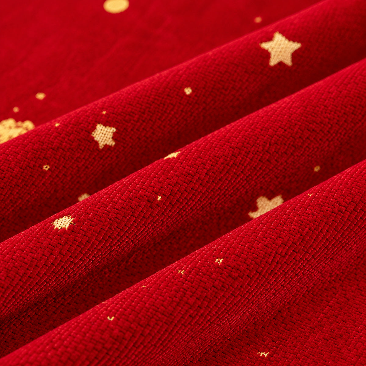 Christmas Sofa Throw | Red Snowflake Sofa Cover with Fringed Edge
