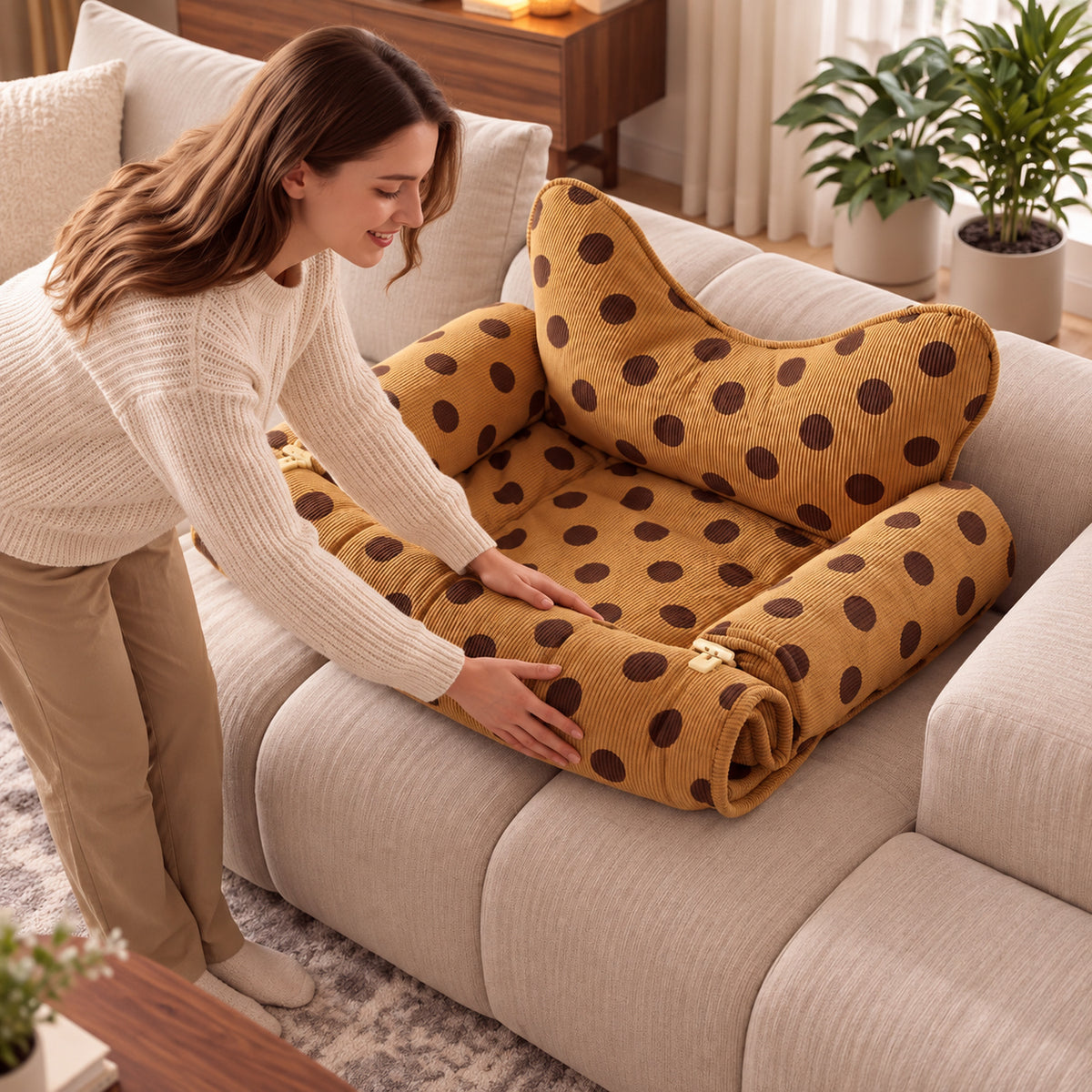 Dog Bed & Cat Bed | All-Season Warm Sofa-Style Pet Mat