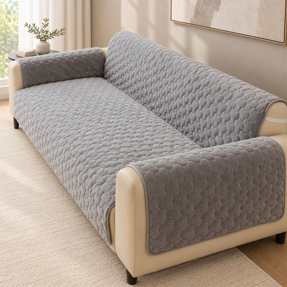 One-Piece Sofa & Recliner Cover | Non-Slip, Machine Washable